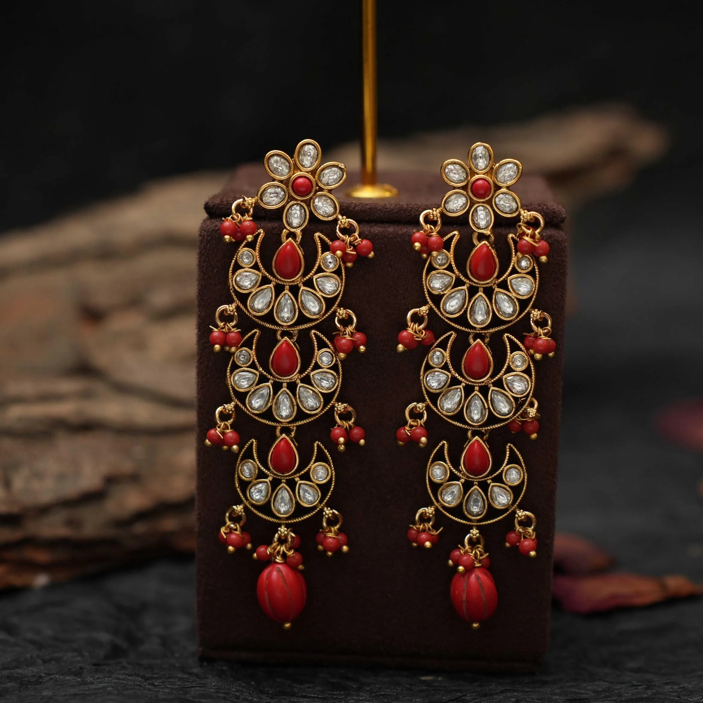 Chanvi Polki Chandbali Earrings