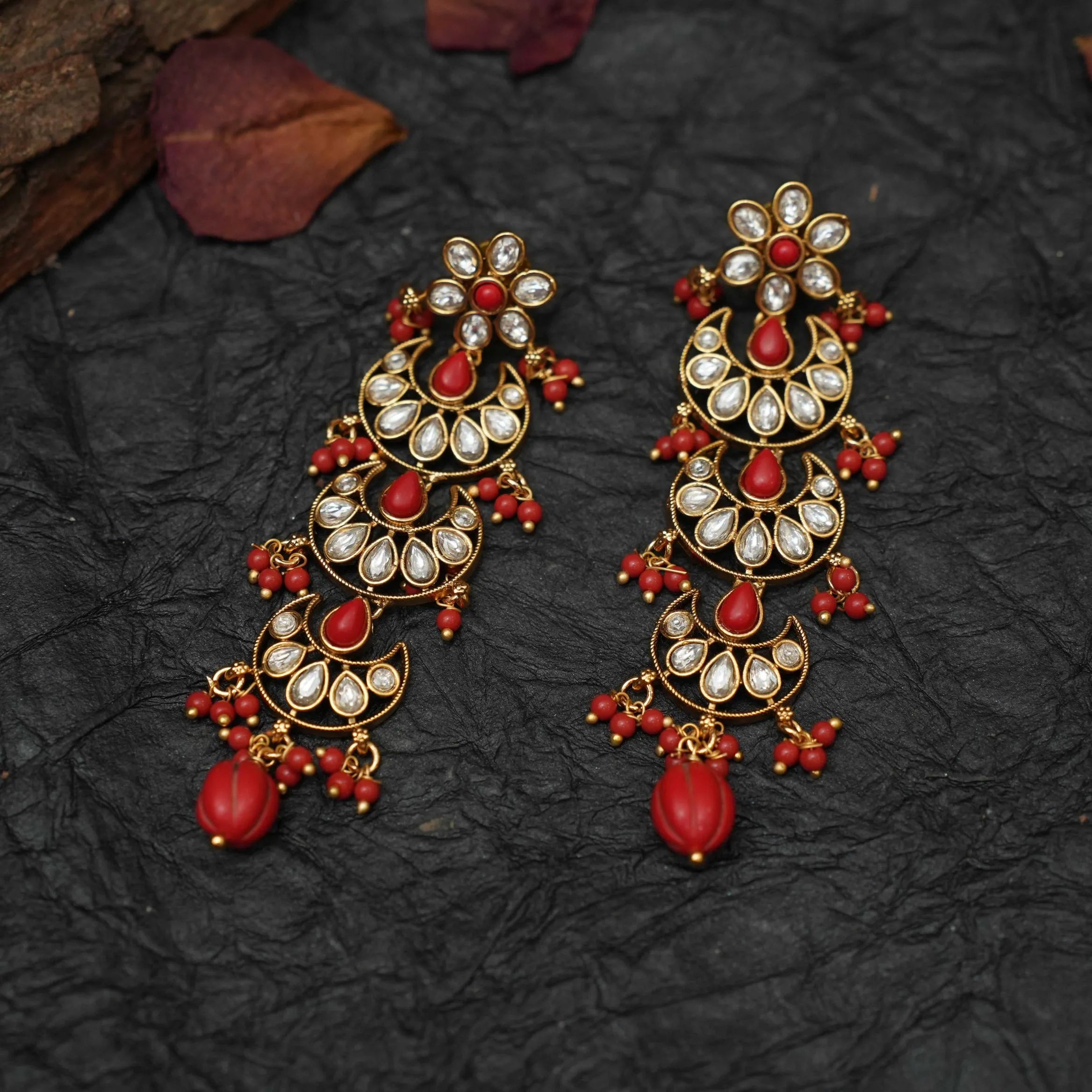 Chanvi Polki Chandbali Earrings