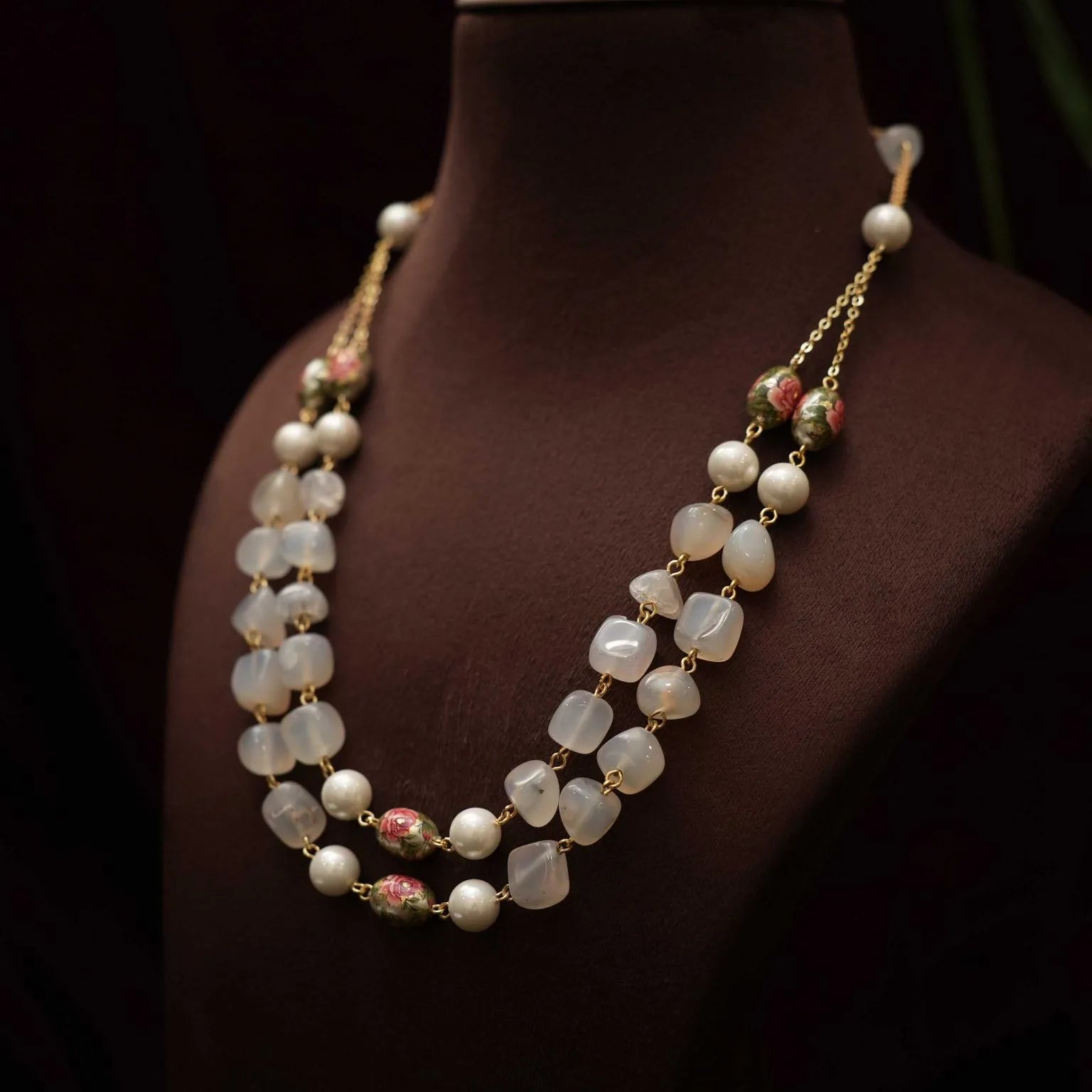 Charvi Beaded Necklace - White