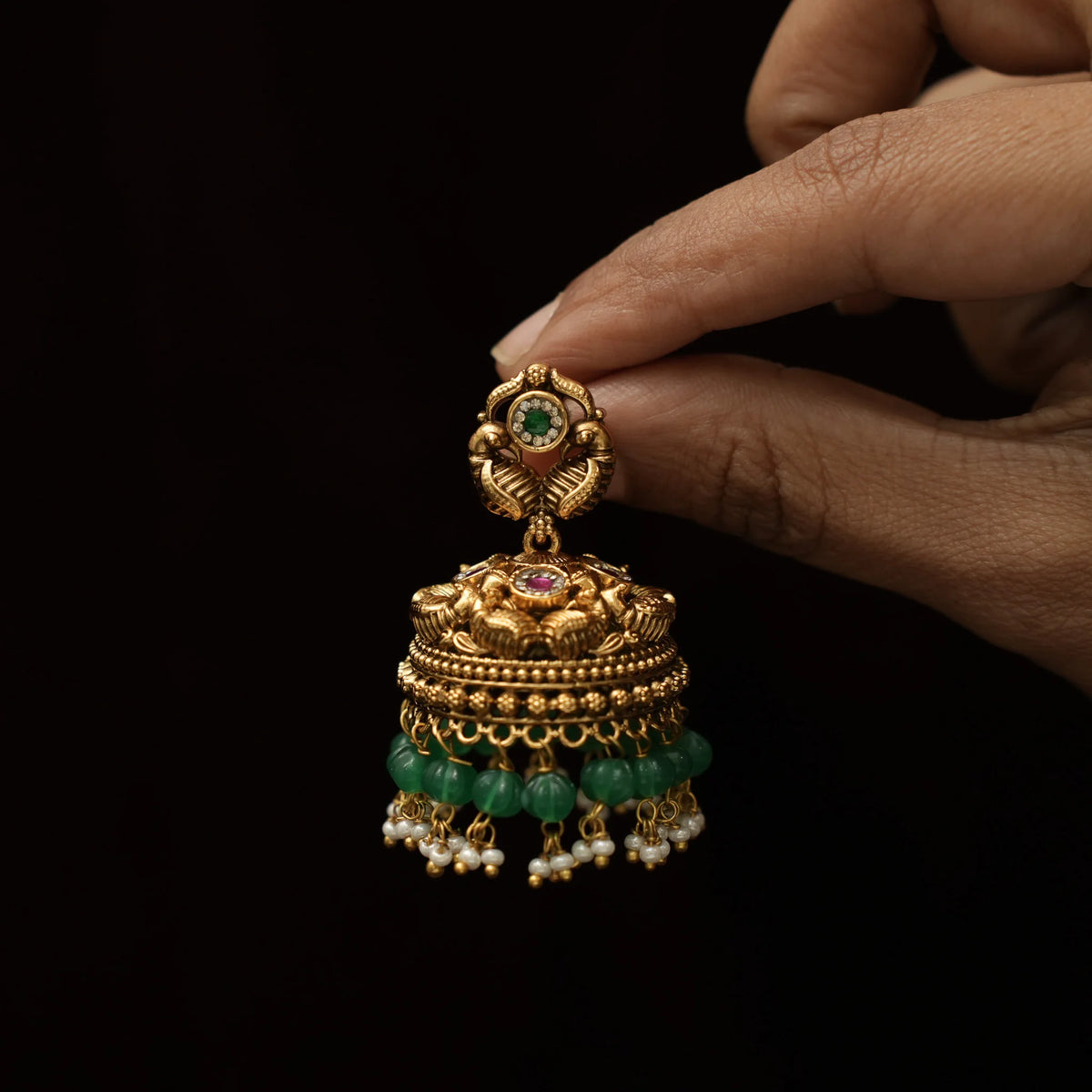 Chintra Antique Jhumka Earrings