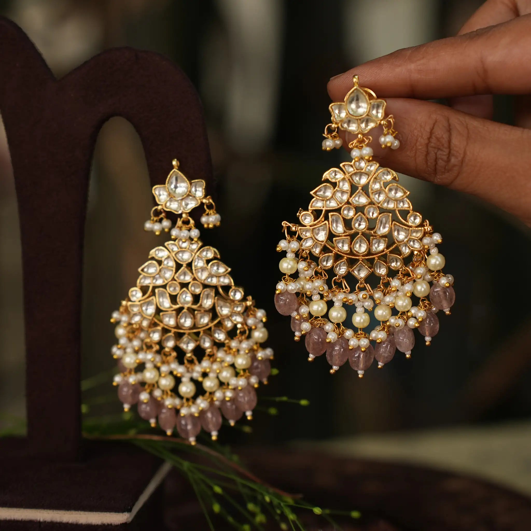Chitrani Polki Chandabli Earrings