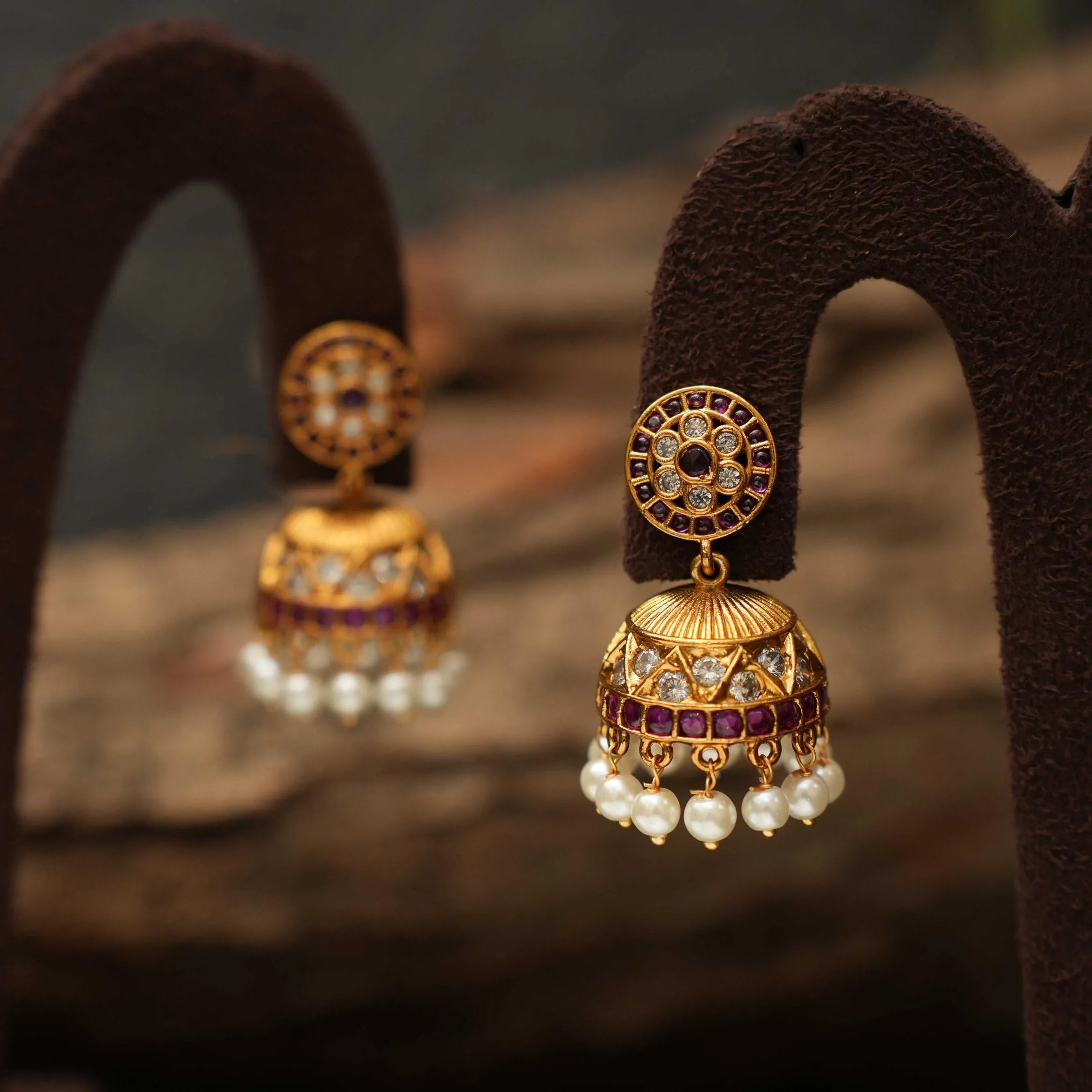 Cithara Antique Jhumka Earrings