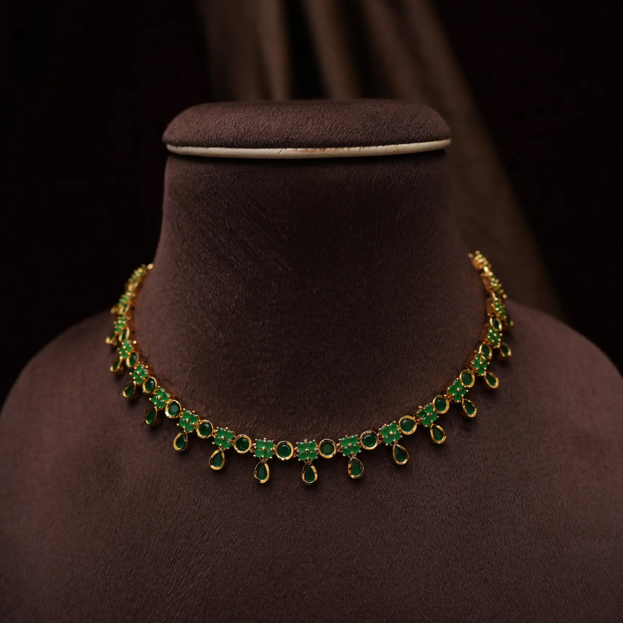 Clara Polki Necklace - Green