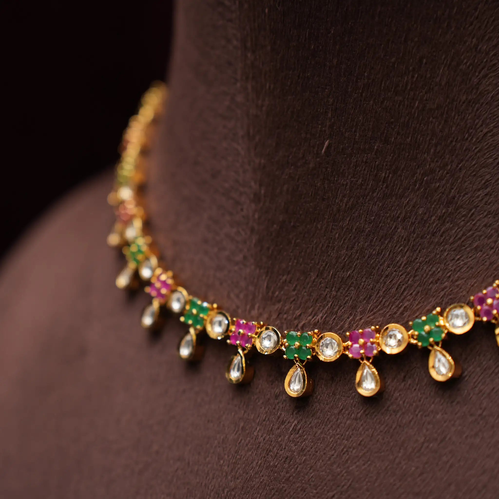 Clara Polki Necklace - Multicolor