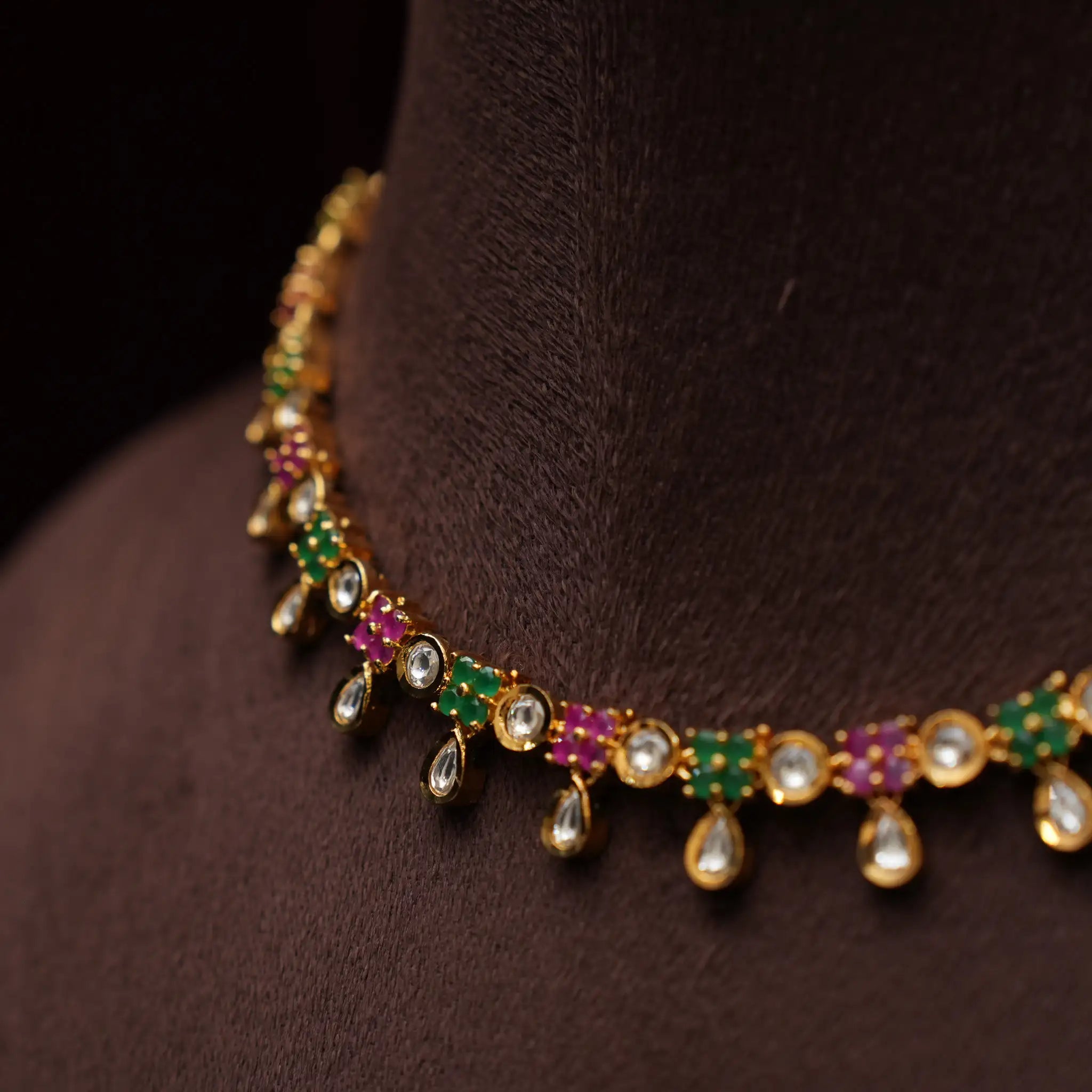 Clara Polki Necklace - Multicolor