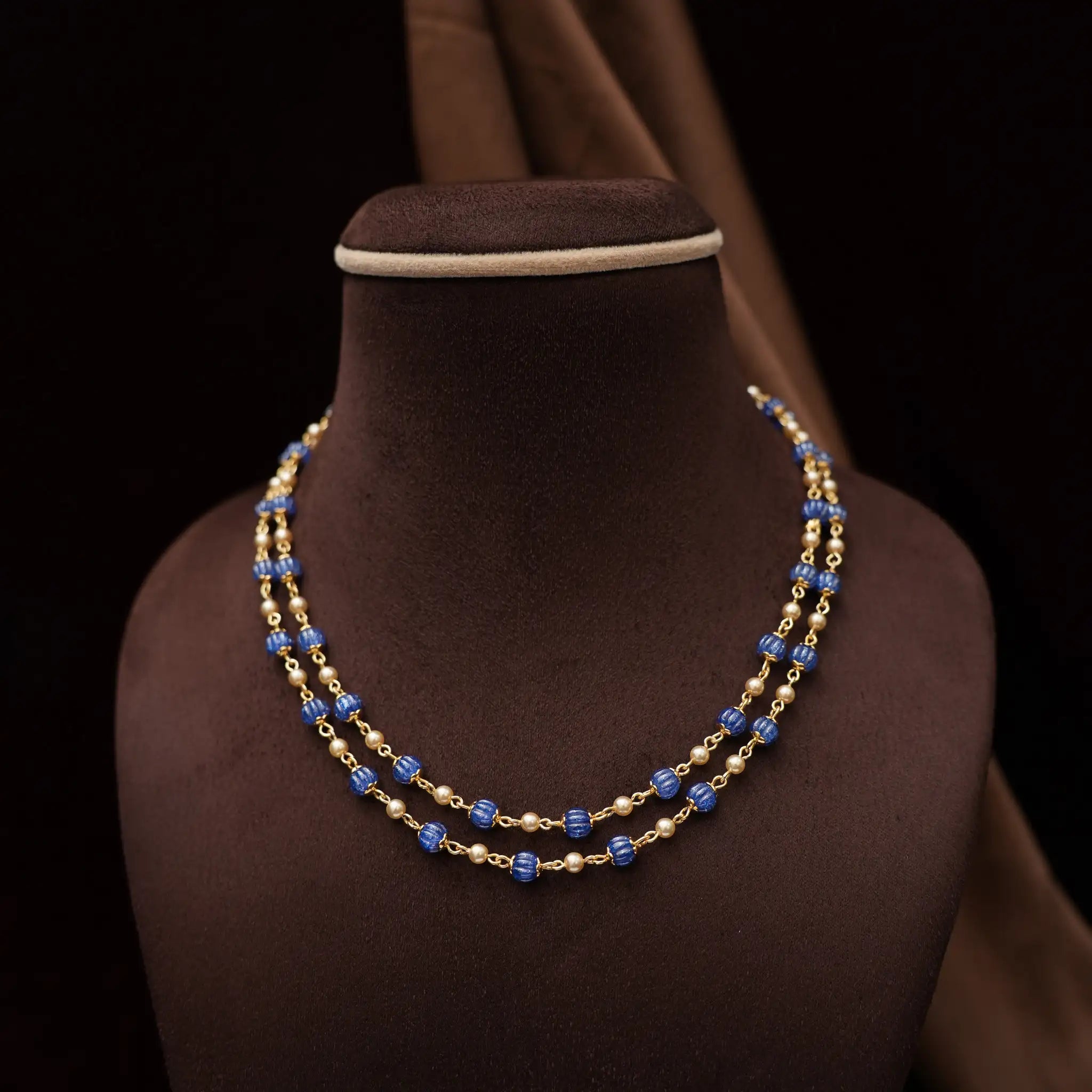 Damni Beaded Necklace - Blue