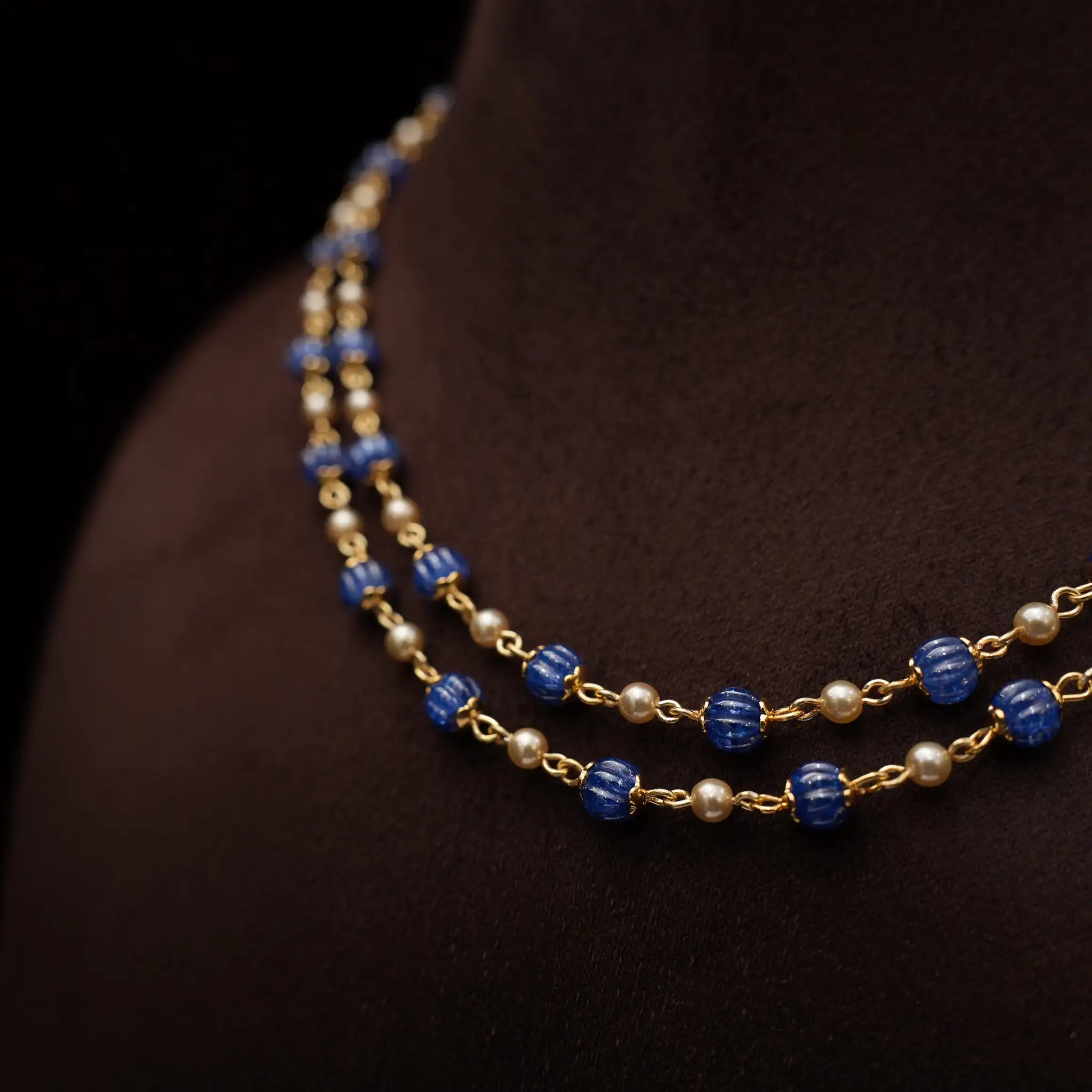 Damni Beaded Necklace - Blue