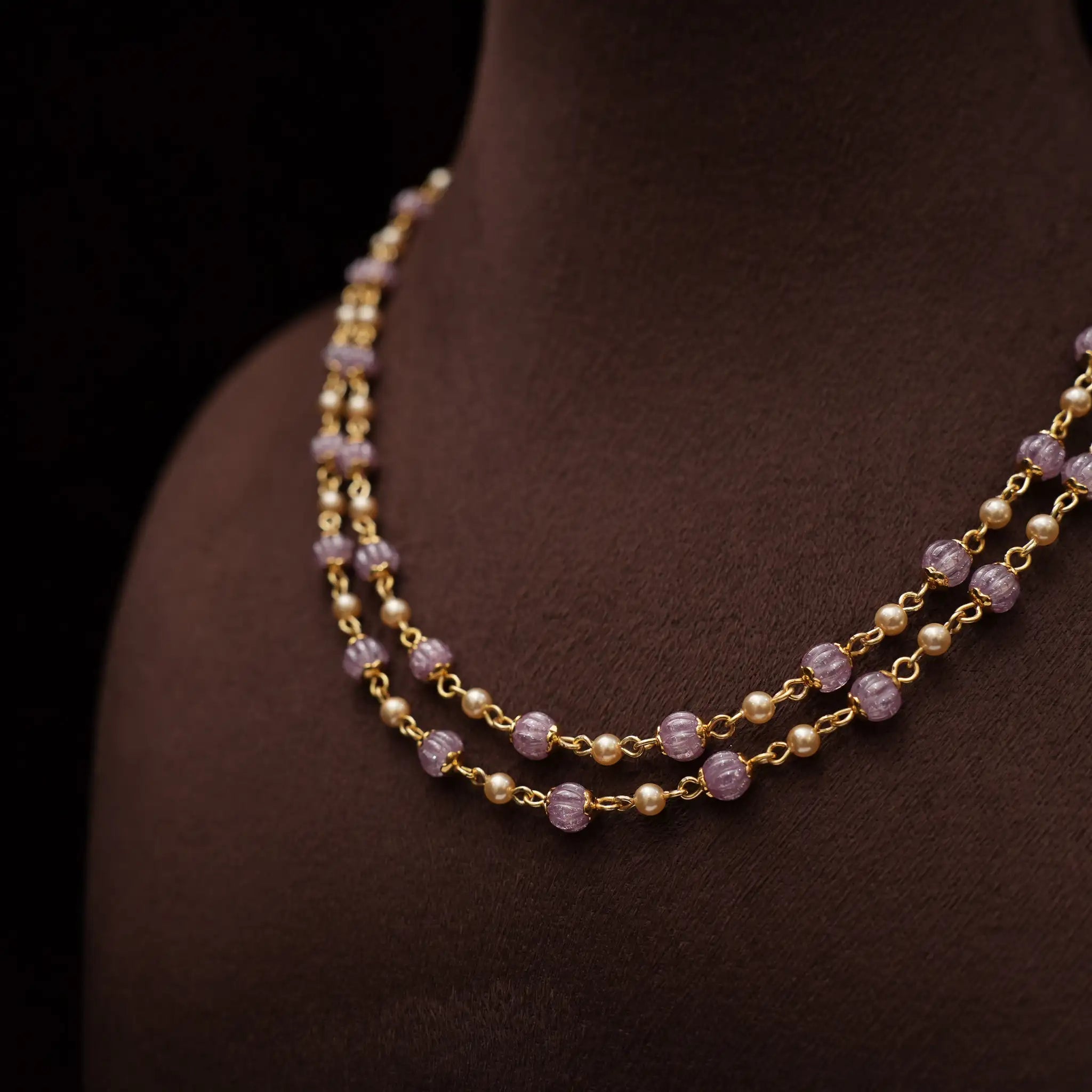 Damni Beaded Necklace - Light Pink