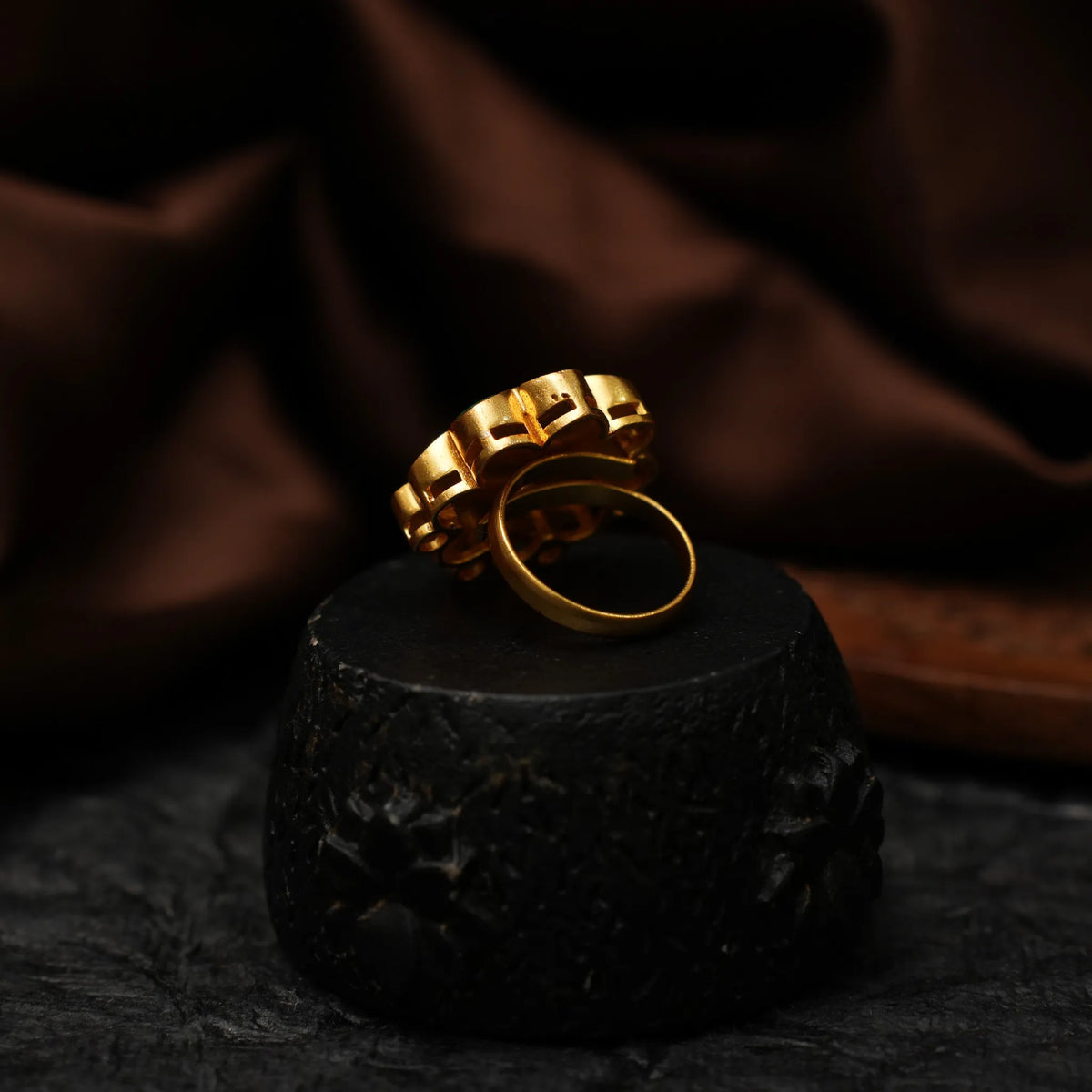 Damyanti Polki Ring - Blue