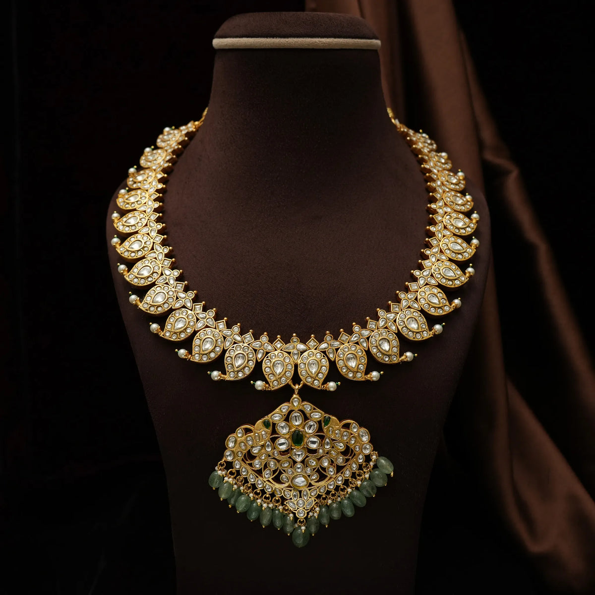 Danutra Reversible Polki Mango Necklace