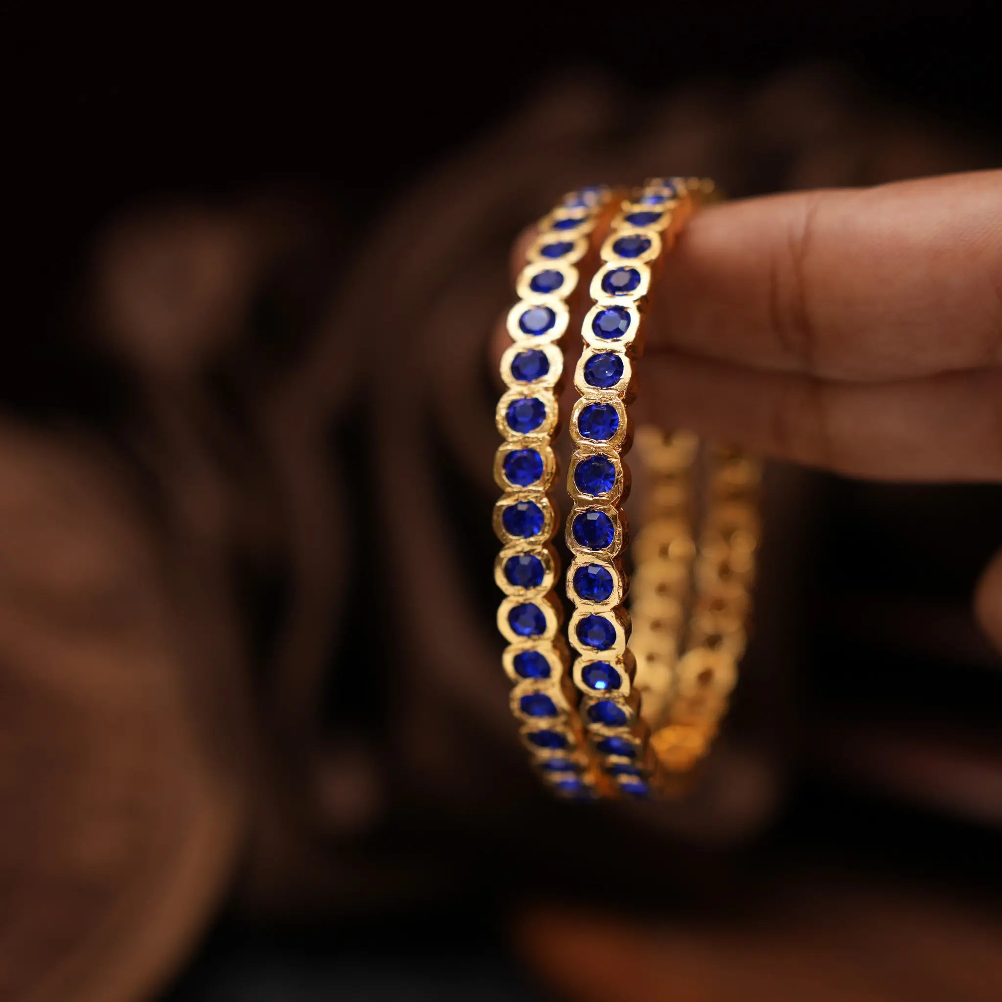 Danvi Antqiue Bangles - Blue