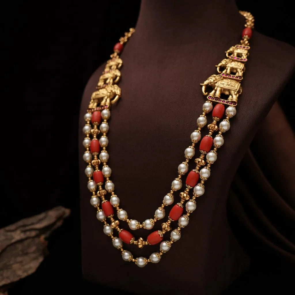 Darika Pearl Coral Necklace