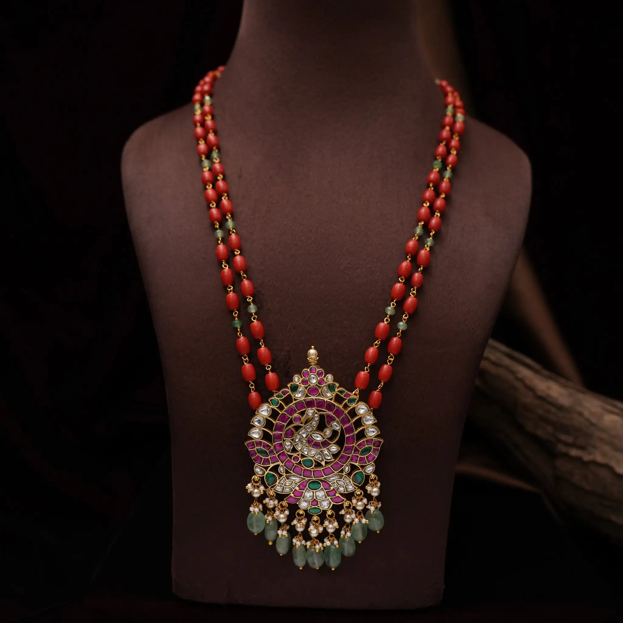 Darshita Beaded Coral Necklace