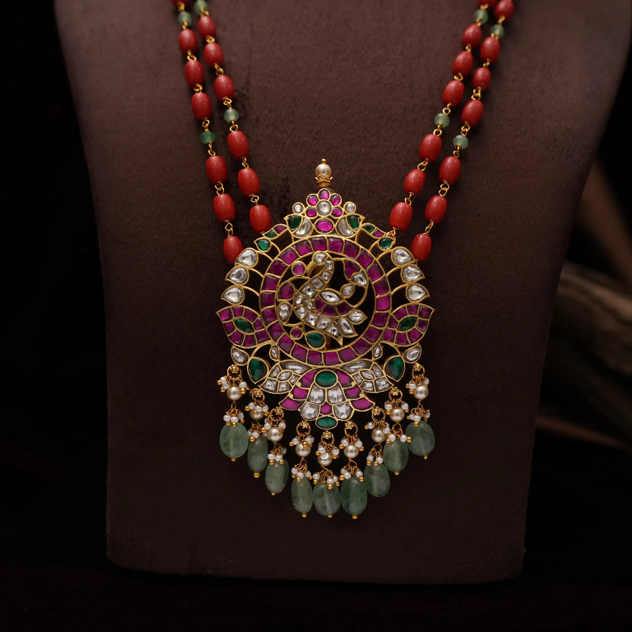 Darshita Beaded Coral Necklace