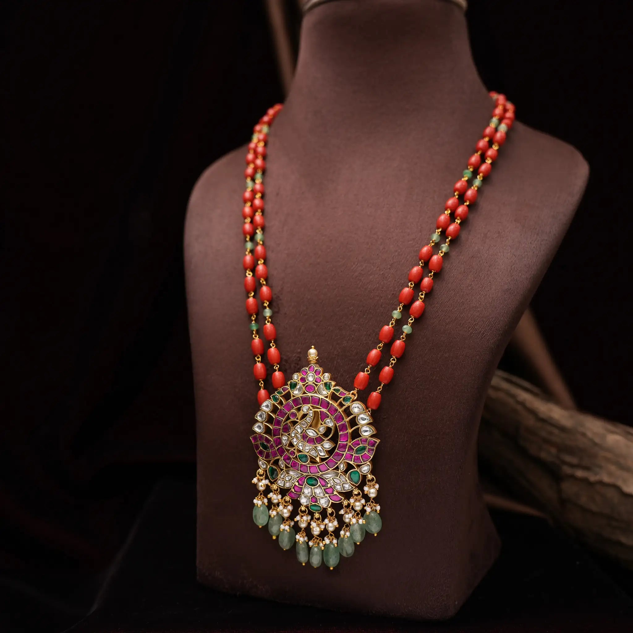 Darshita Beaded Coral Necklace