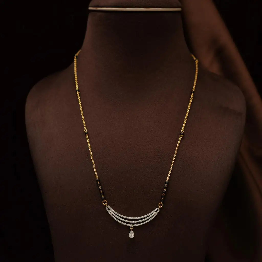 Dayita Silver Mangalsutra Chain