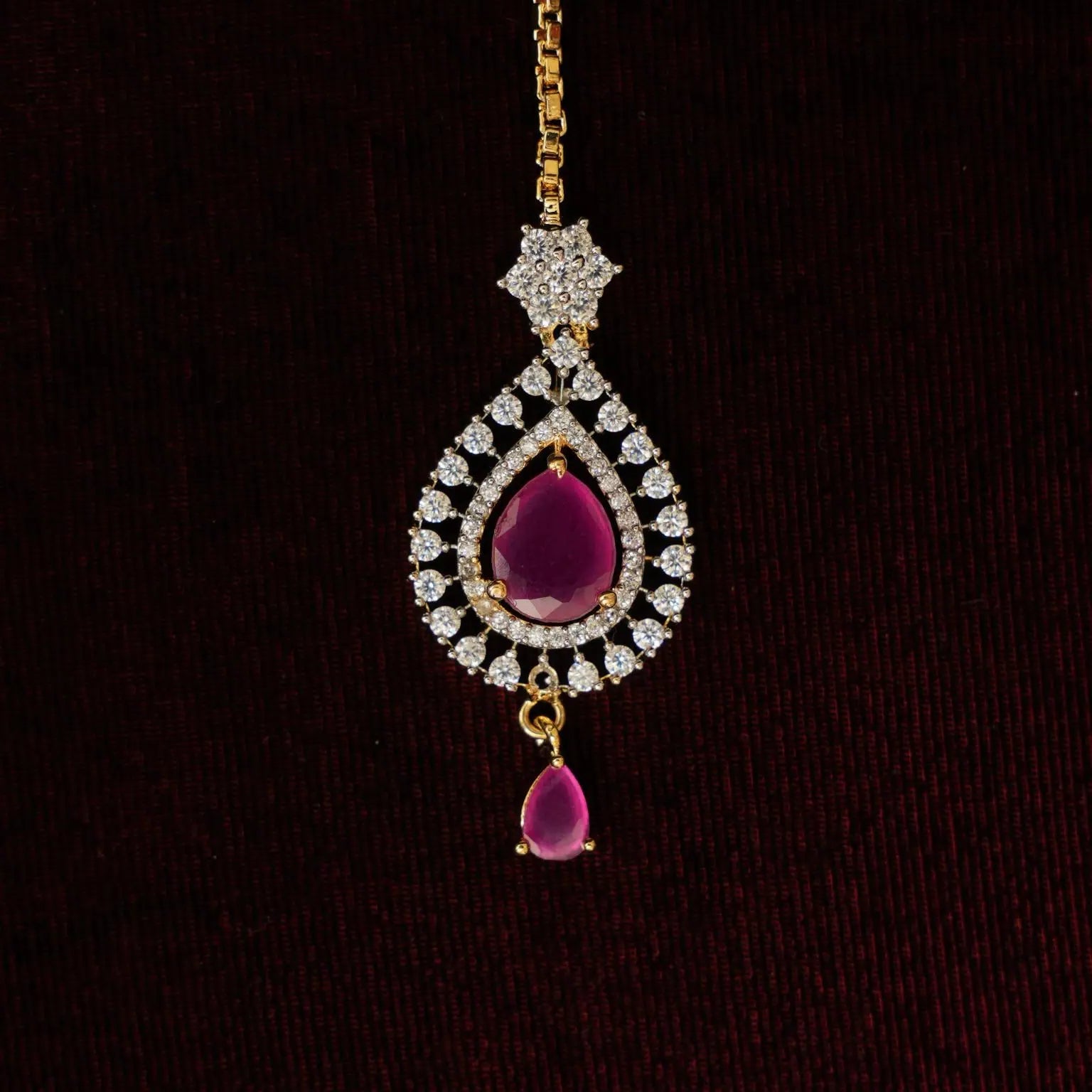 Deeksha Zircon Tikka - Pink