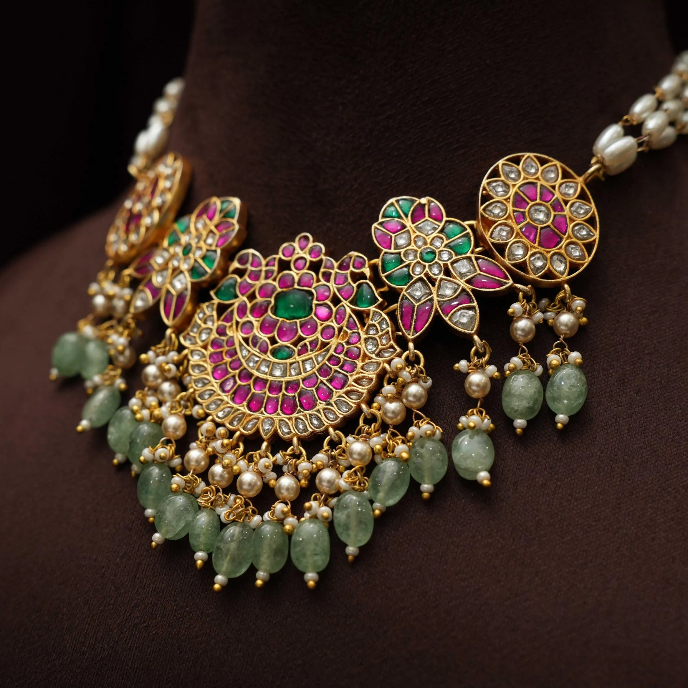 Deepti Pearl Polki Choker