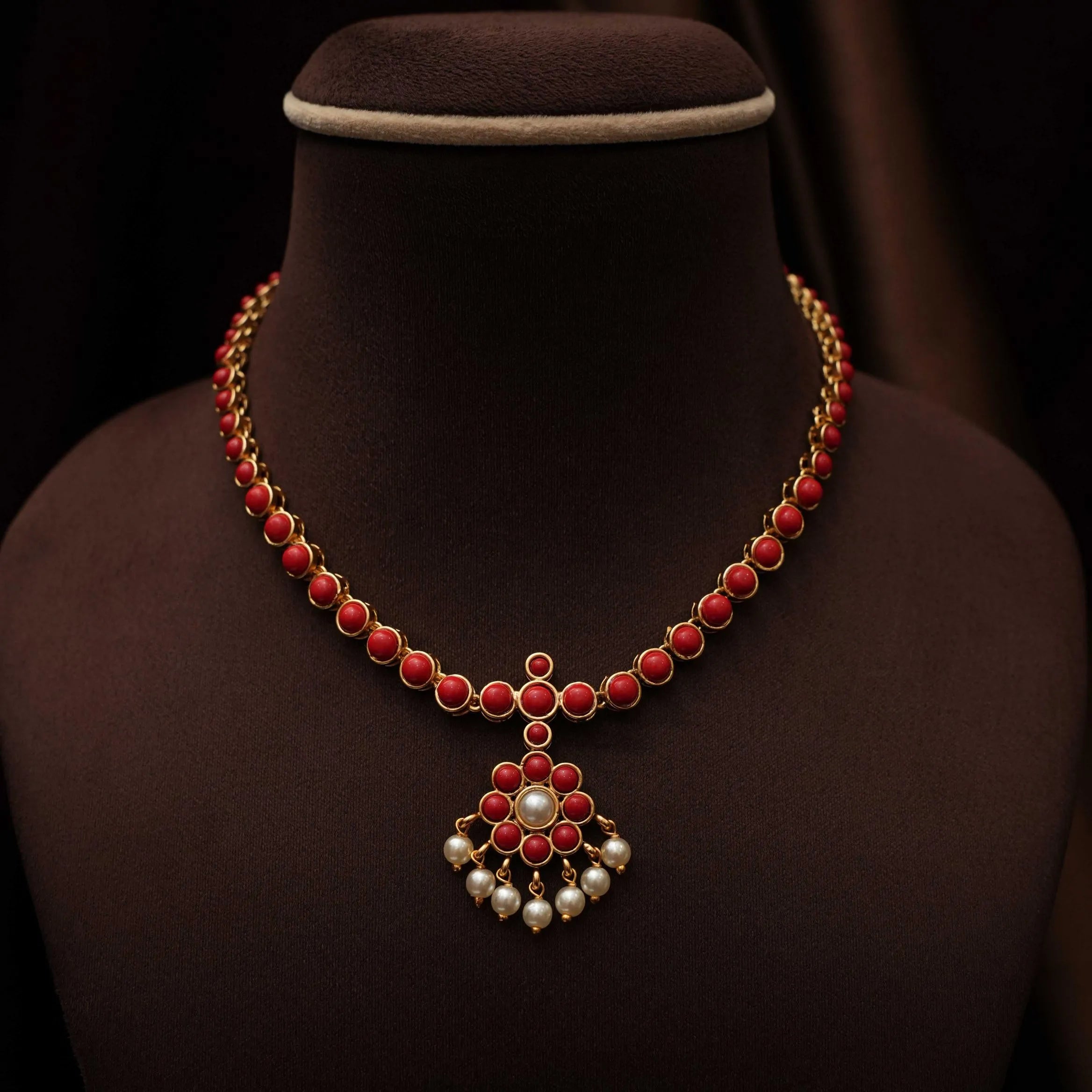 Deshna Antique Coral Necklace