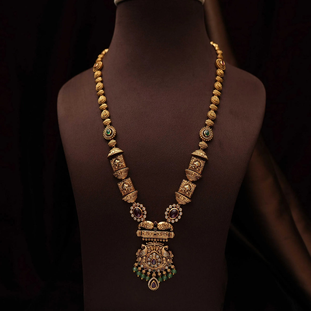 Short Necklace Antique Necklace Pavan Gold Necklace Devyesh - Main Image