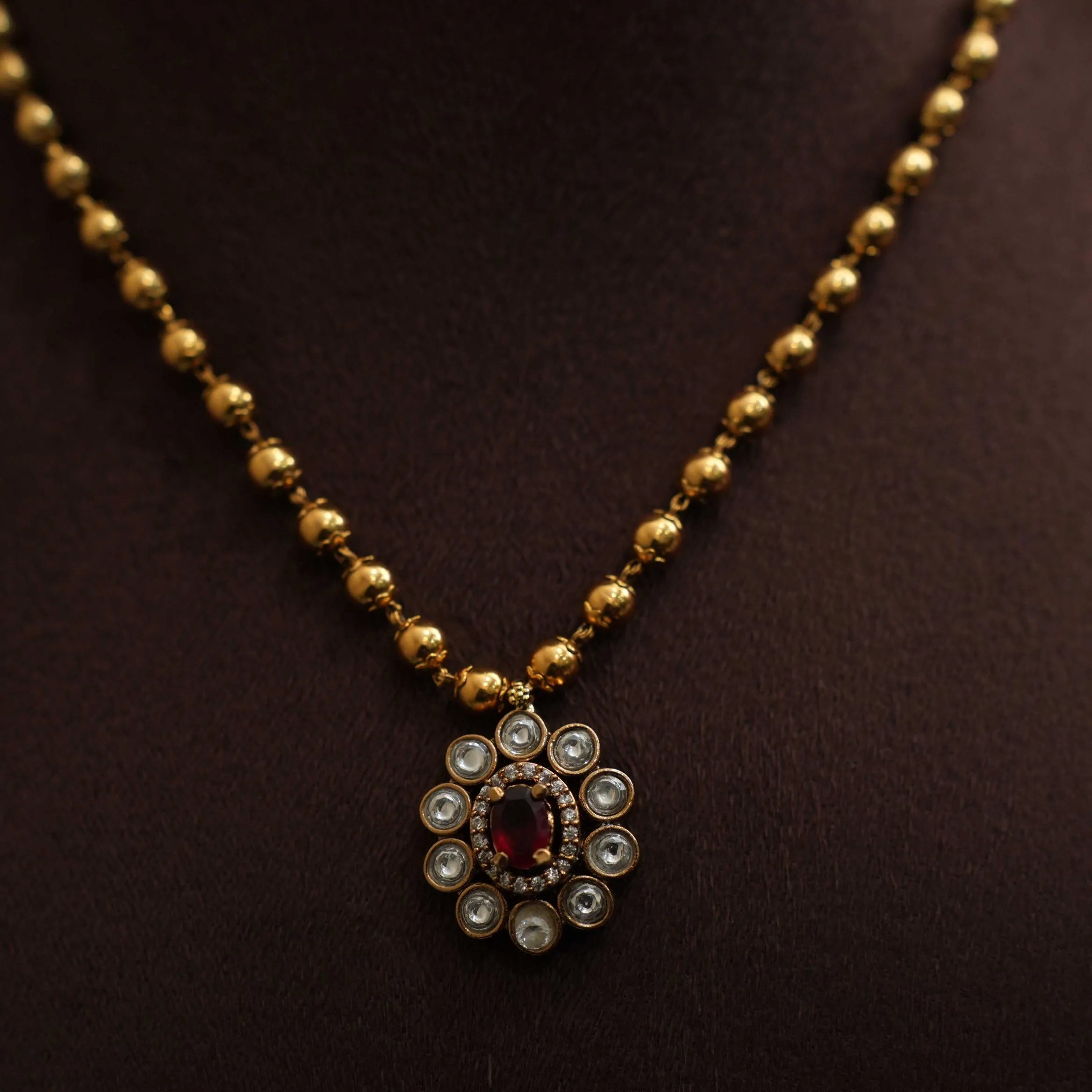 Dhanesh Victorian Kundan Necklace - Rimli Boutique