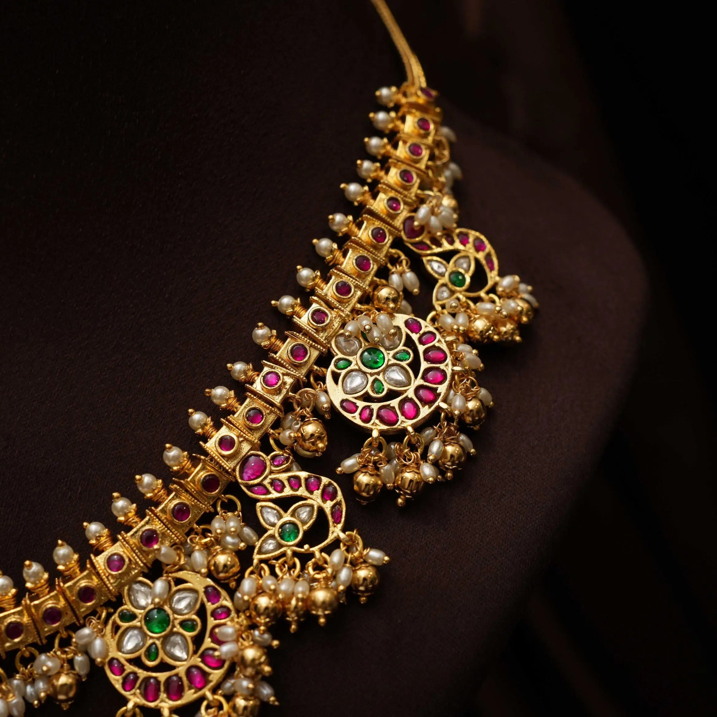 Dhanisha Antique Guttupusulu Necklace
