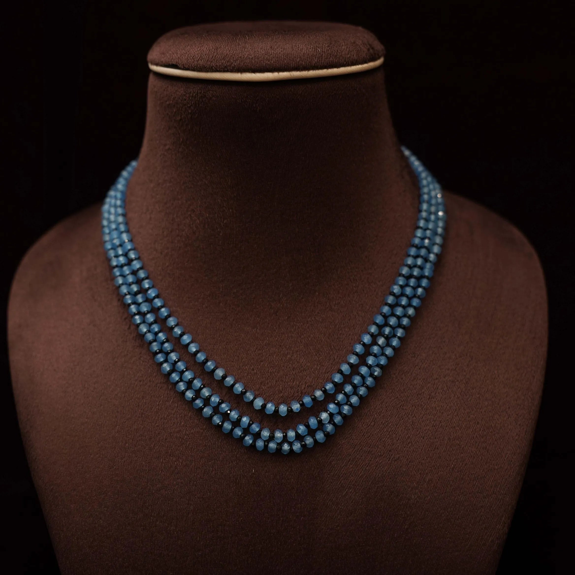 Dhanu Beaded Necklace - Blue