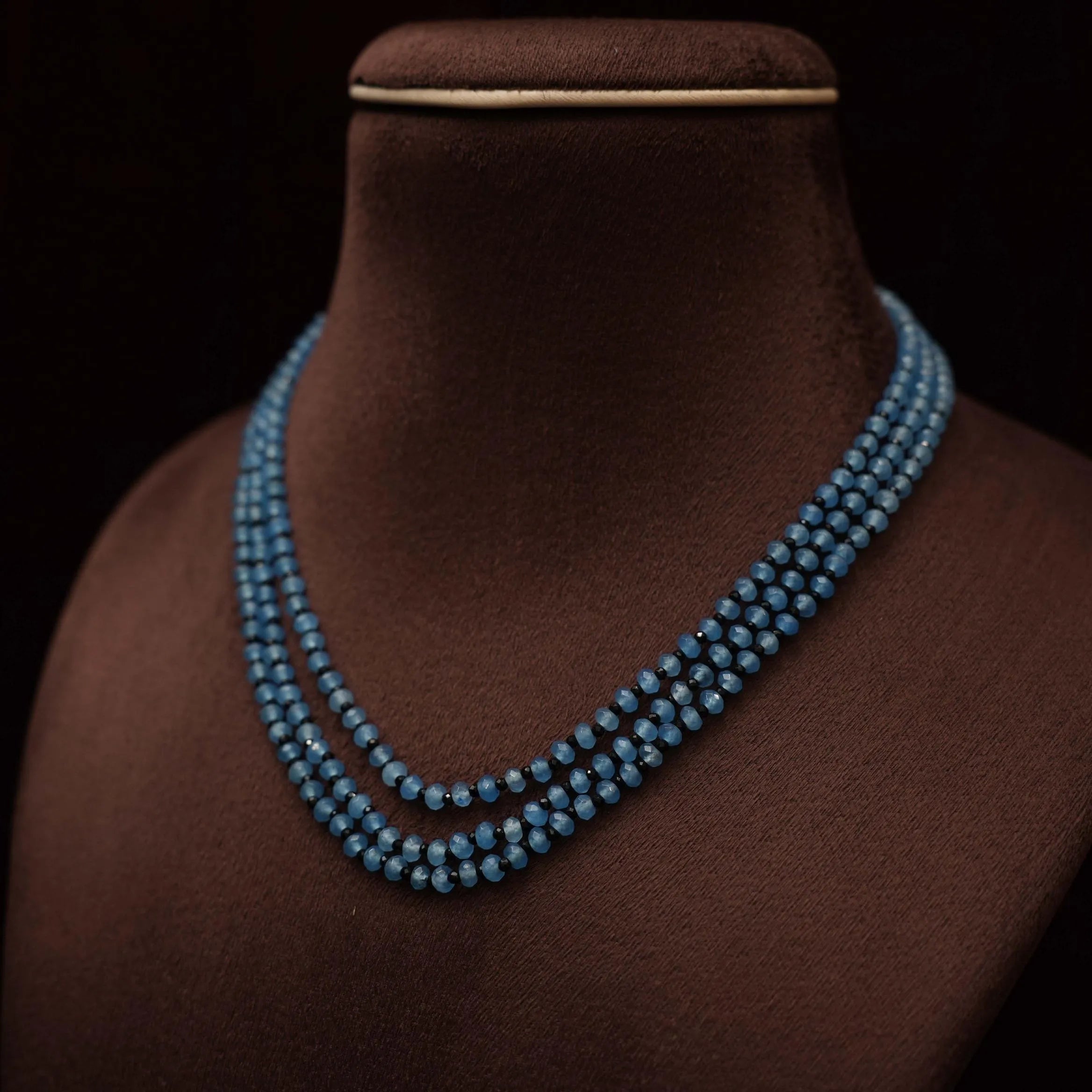 Dhanu Beaded Necklace - Blue