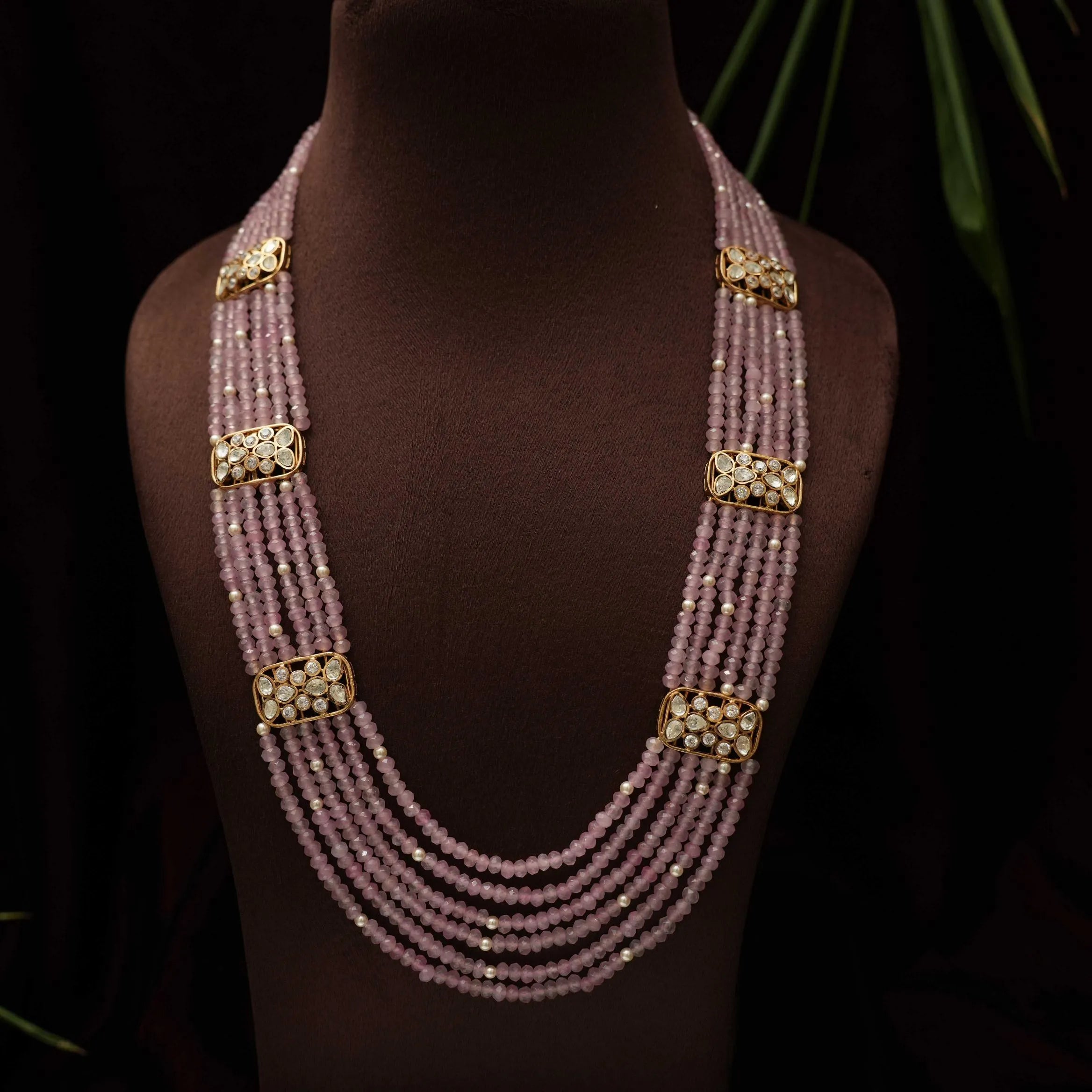 Dharika Beaded Necklace - Pink