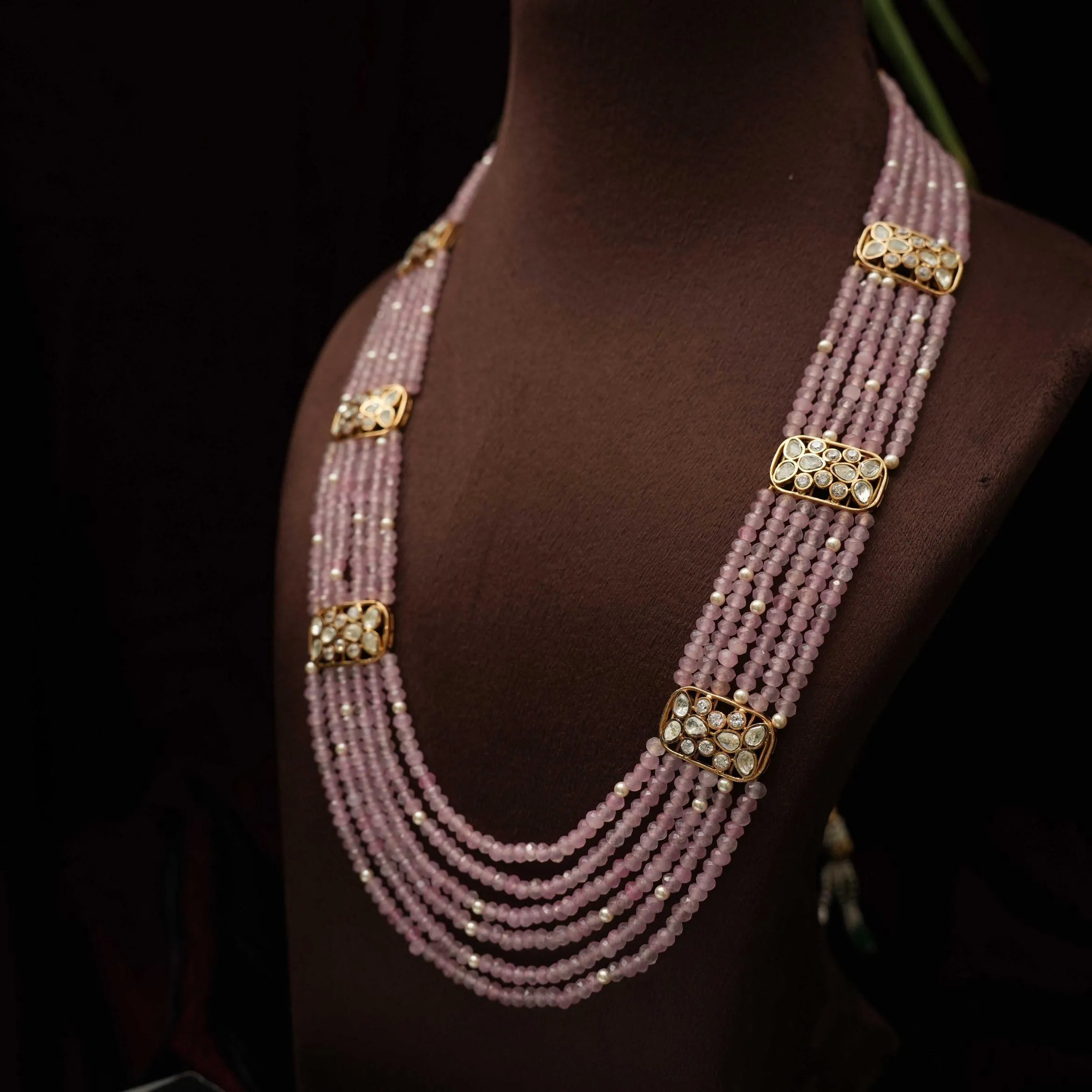 Dharika Beaded Necklace - Pink