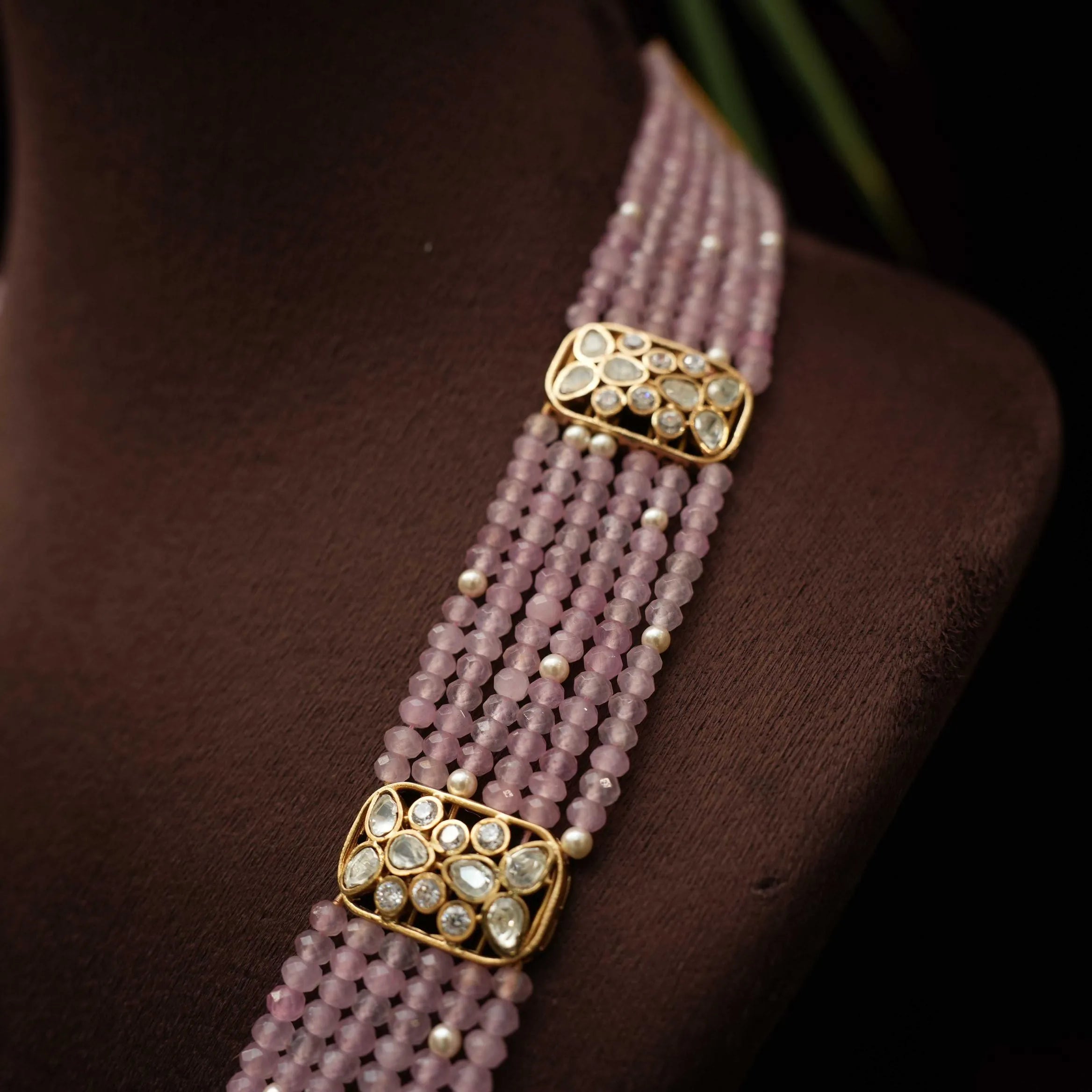 Dharika Beaded Necklace - Pink