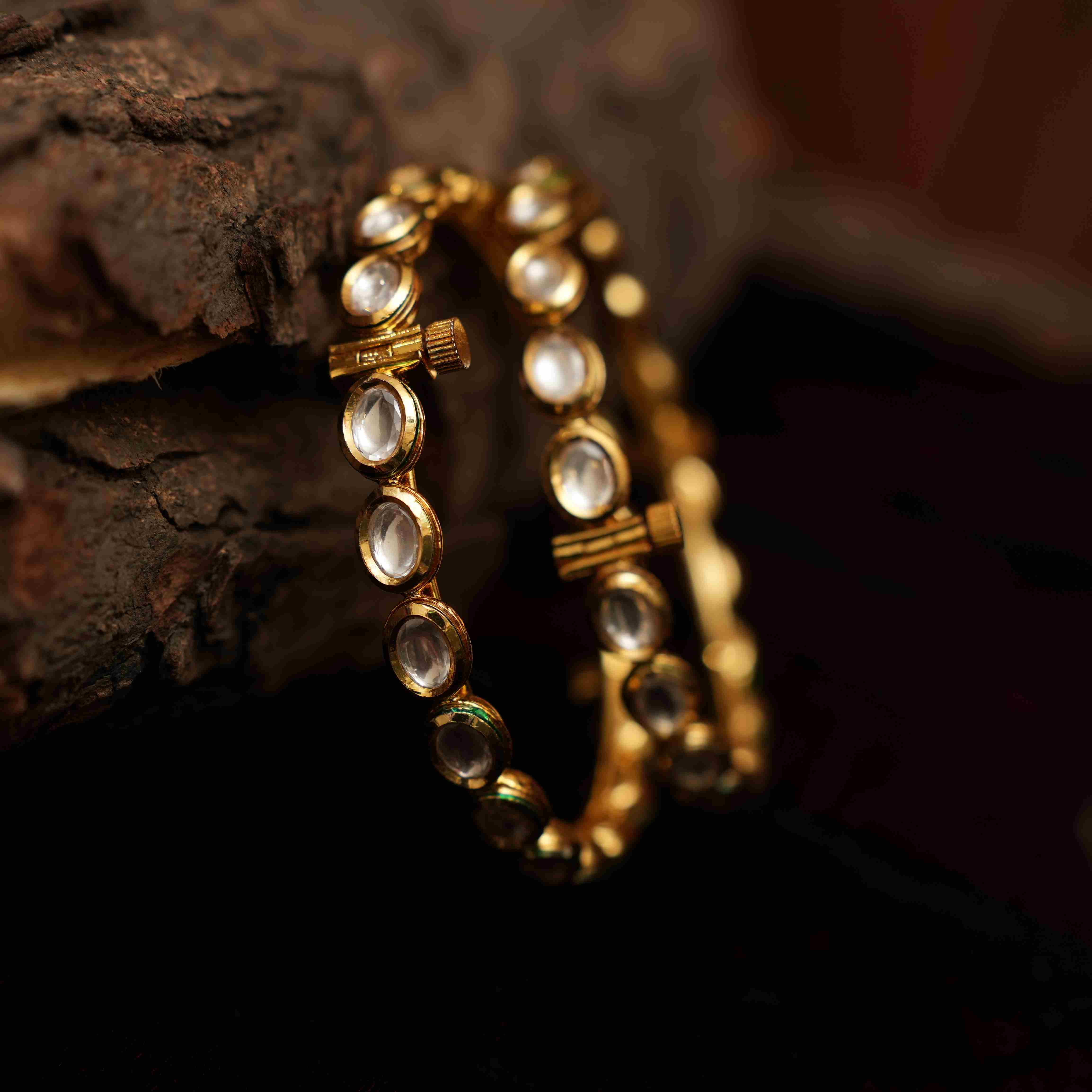 Dhriti Kundan Bangles - Pair