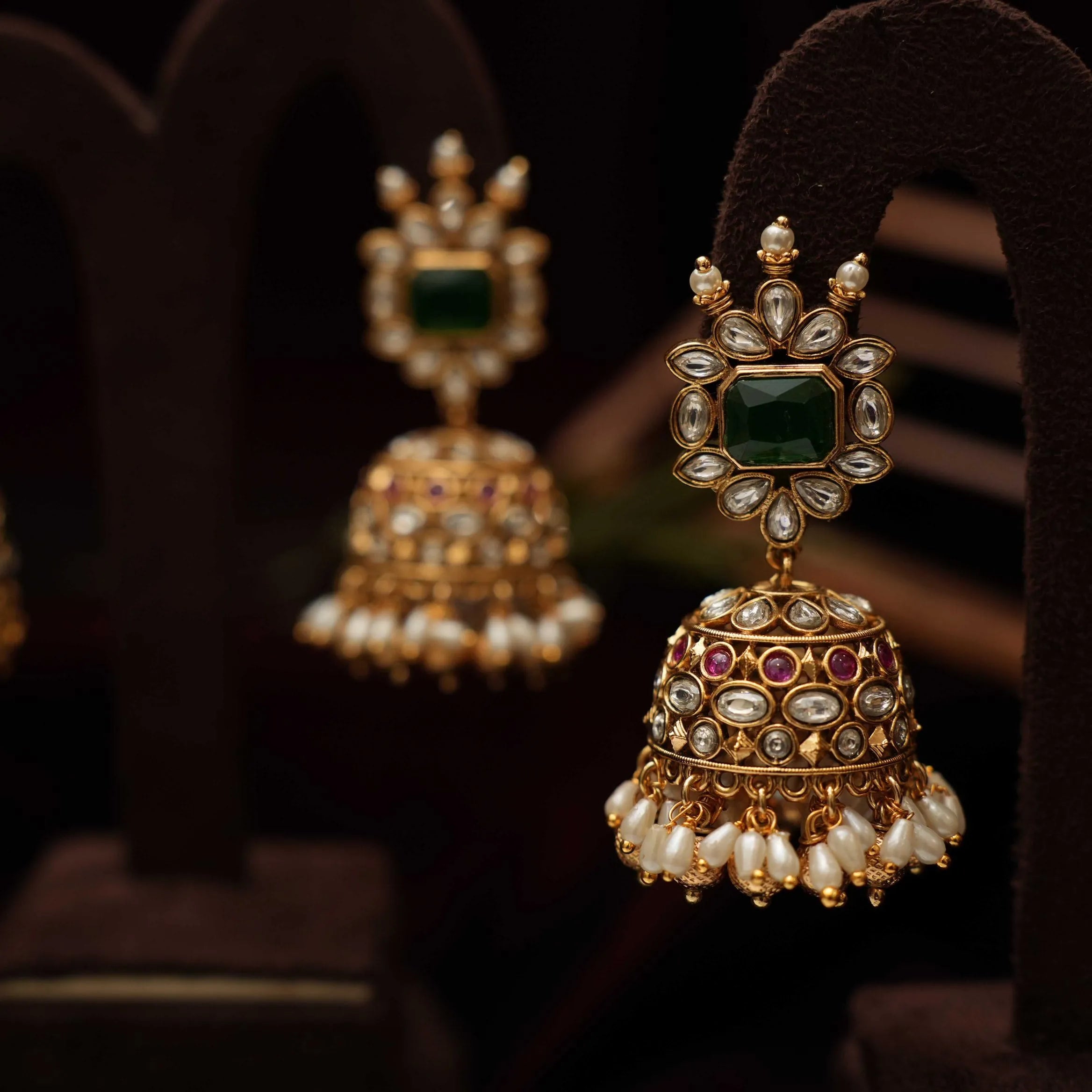 Dhya Anitque Jhumka Earrings - Rimli Boutique