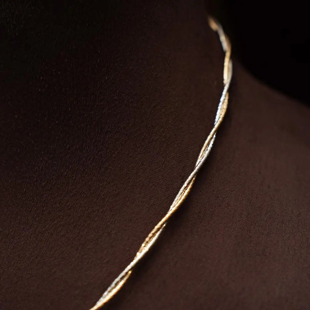 Dikshvi Zircon Hasli Necklace - Aqua Green