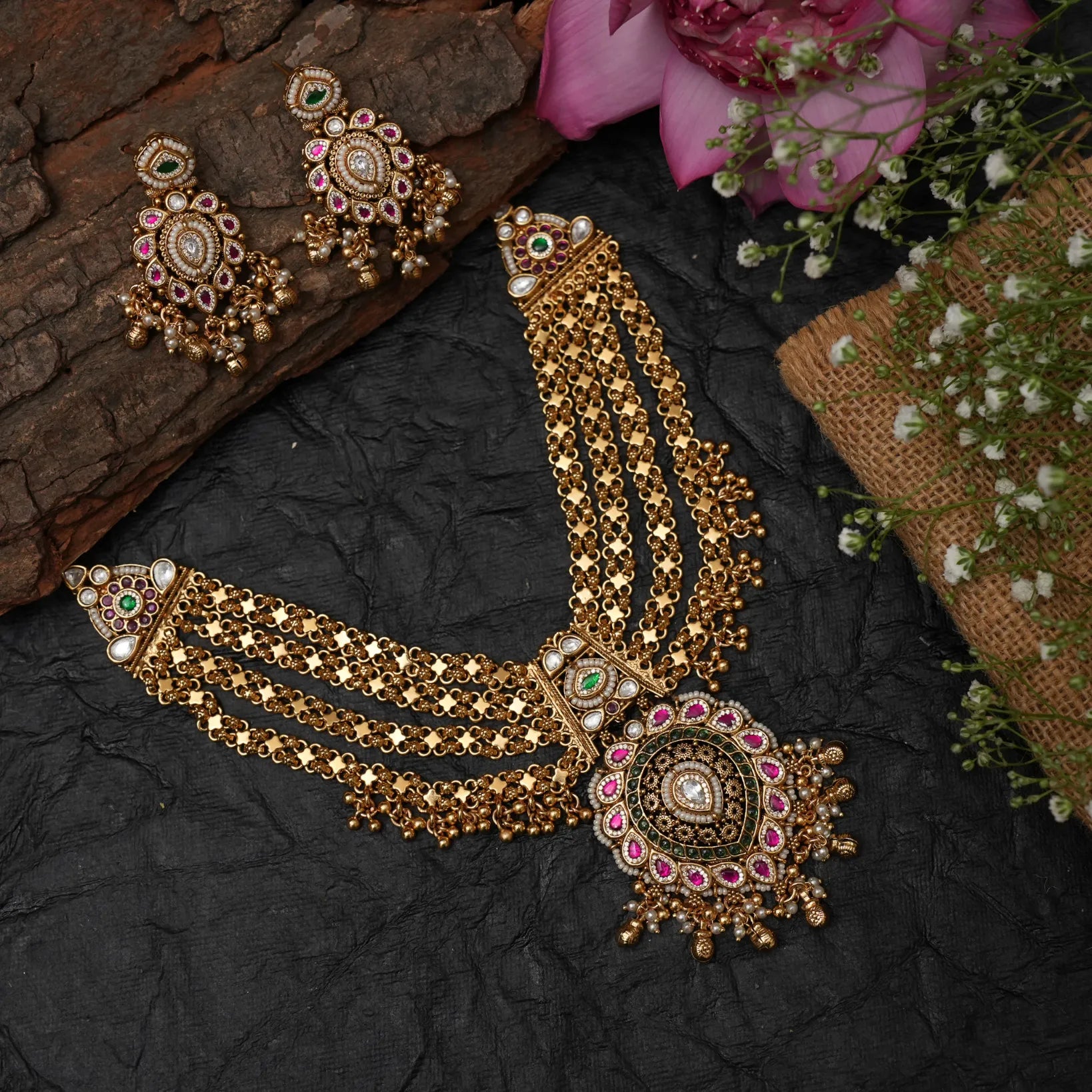 Dipika Antique Necklace - Short