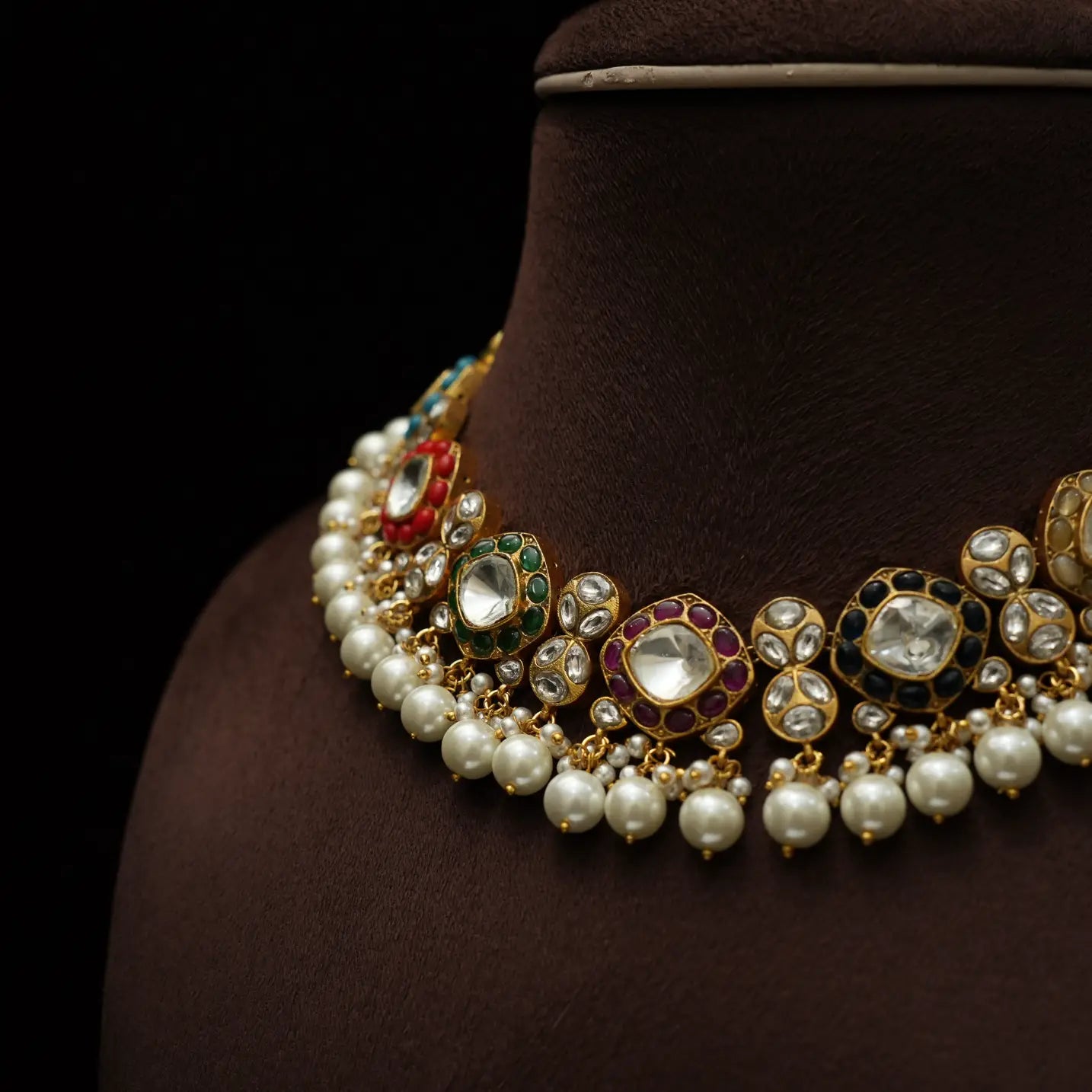 Disha Multicolor Polki Choker - Ivy
