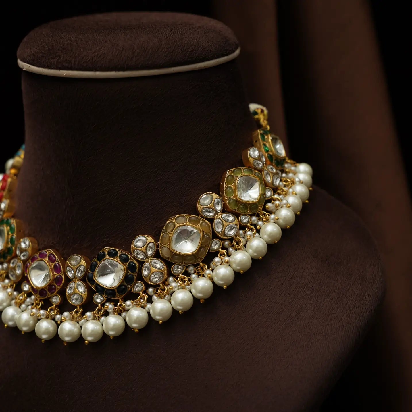 Disha Multicolor Polki Choker - Ivy