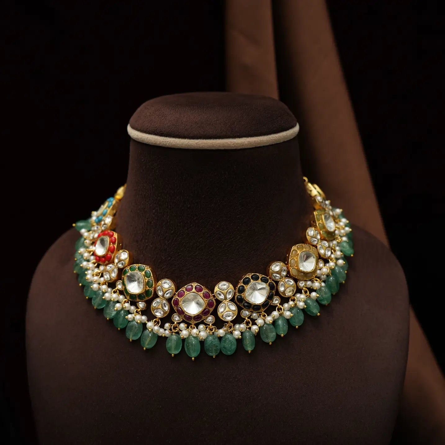 Disha Multicolor Polki Choker - Lia