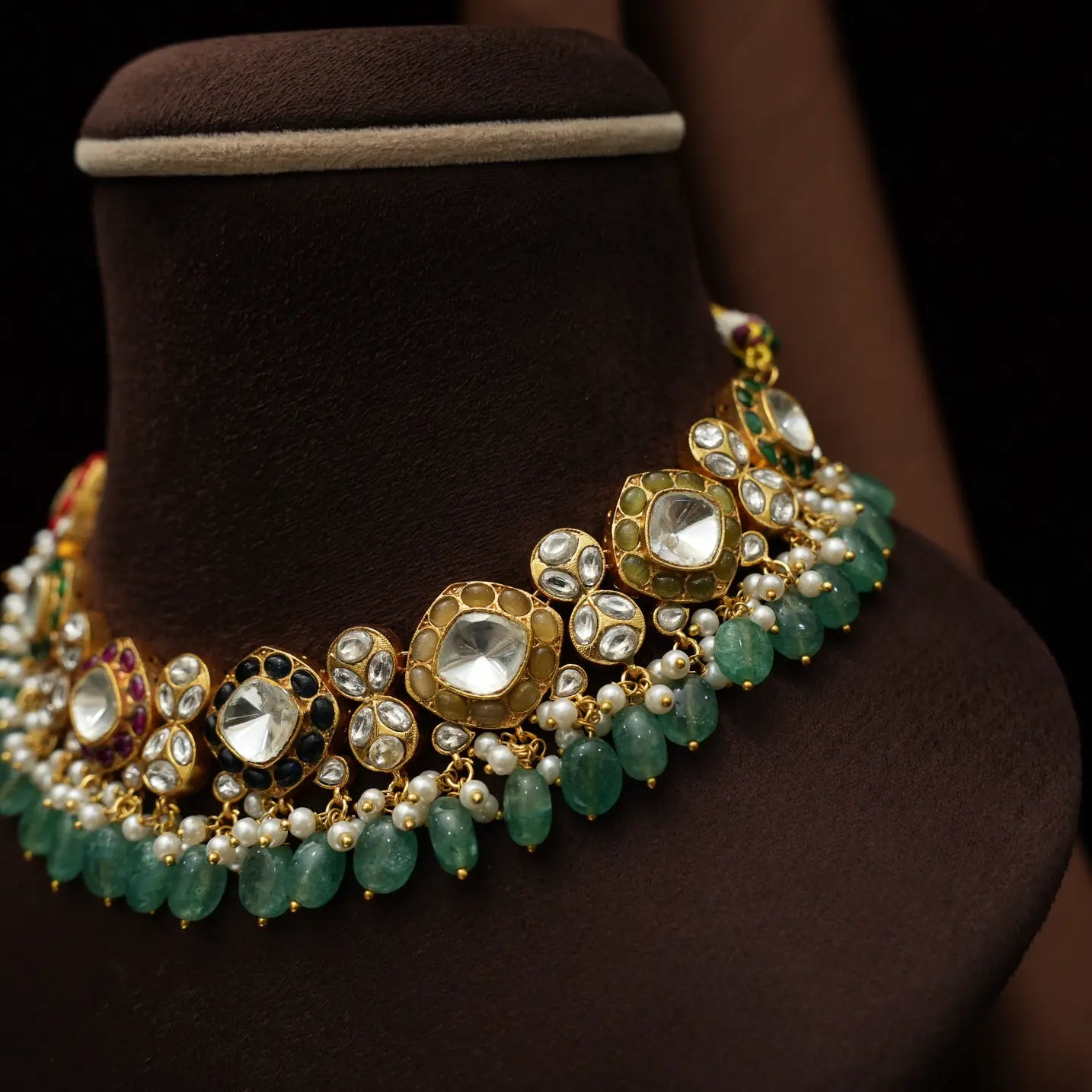 Disha Multicolor Polki Choker - Lia