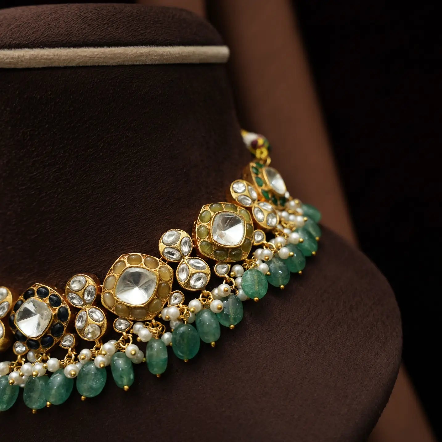 Disha Multicolor Polki Choker - Lia