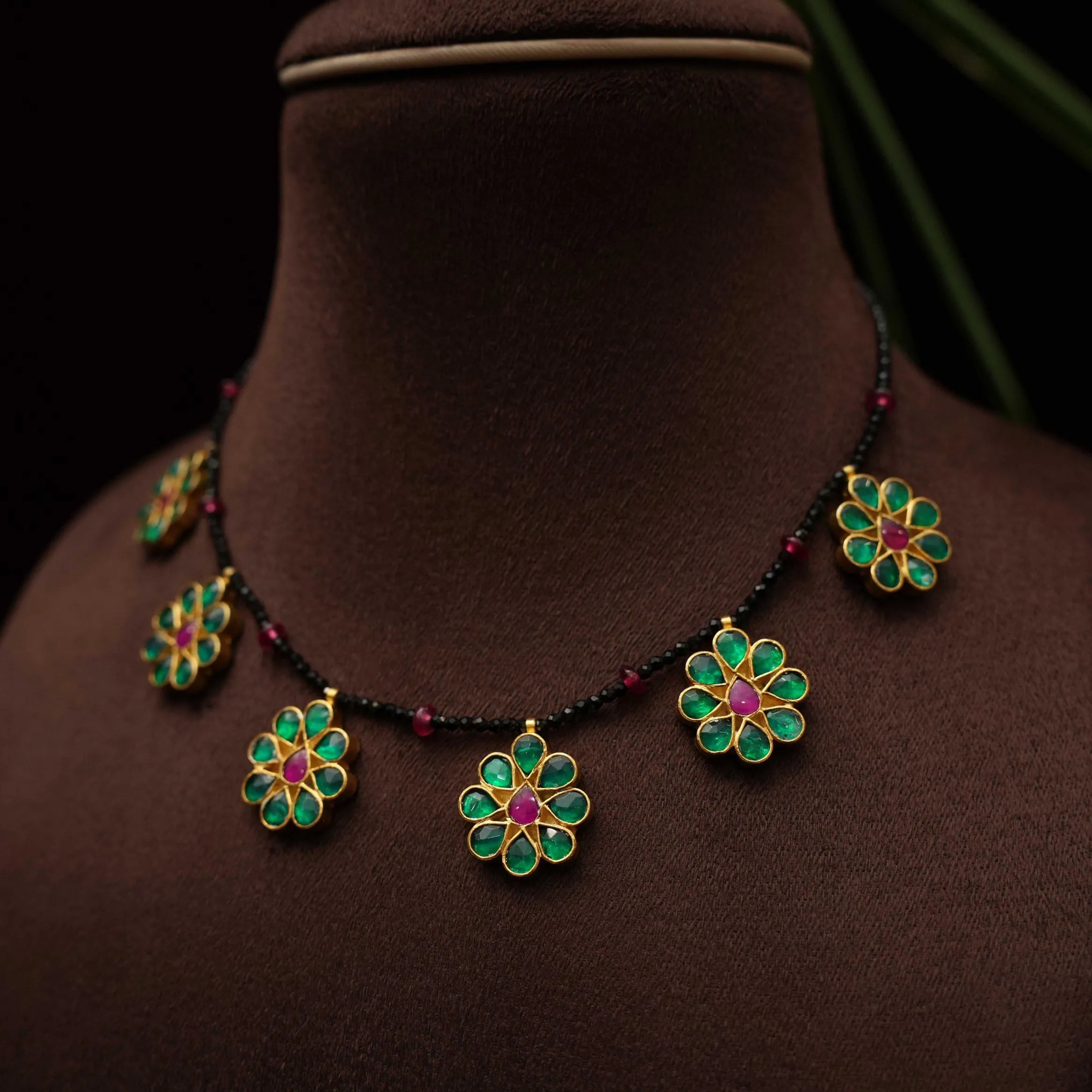 Divya Kemp Beaded Necklace - Green