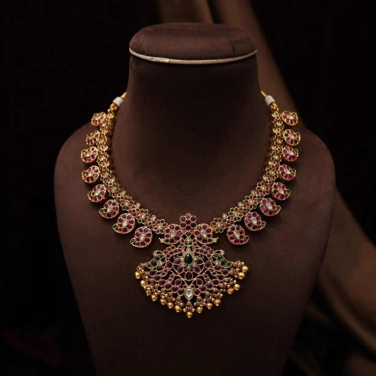 Diya Antique Mango Necklace - Short