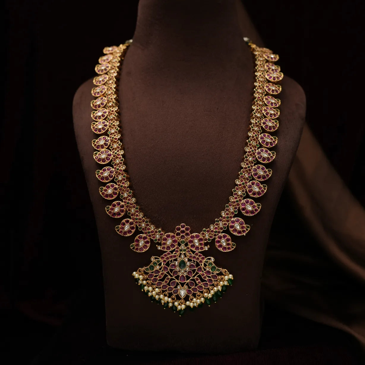 Diya Antique Mango Necklace - Lina Long