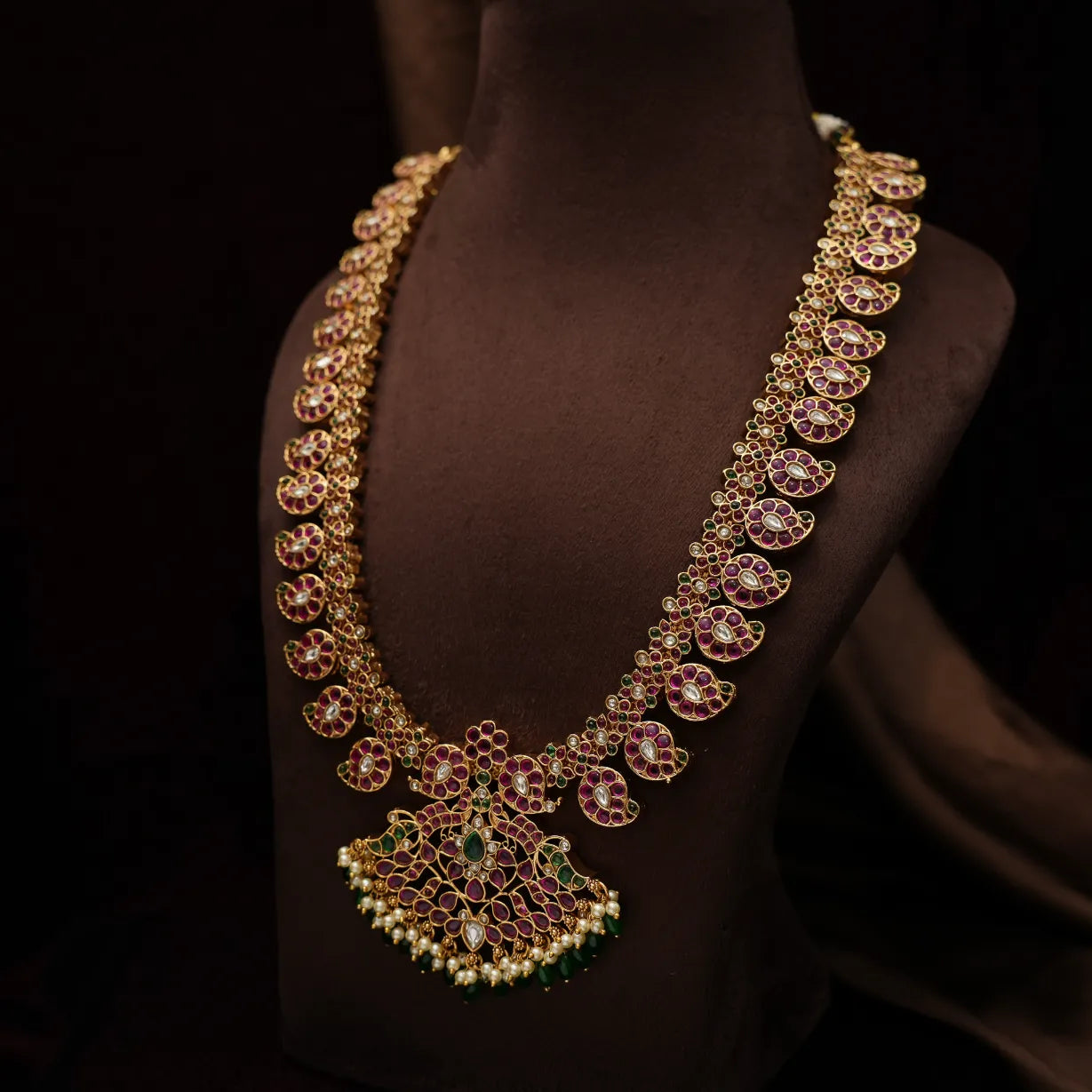 Diya Antique Mango Necklace - Lina Long