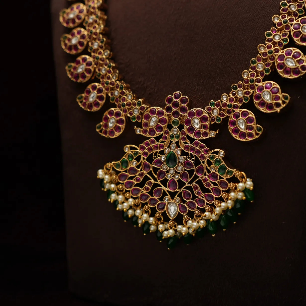 Diya Antique Mango Necklace - Lina Long