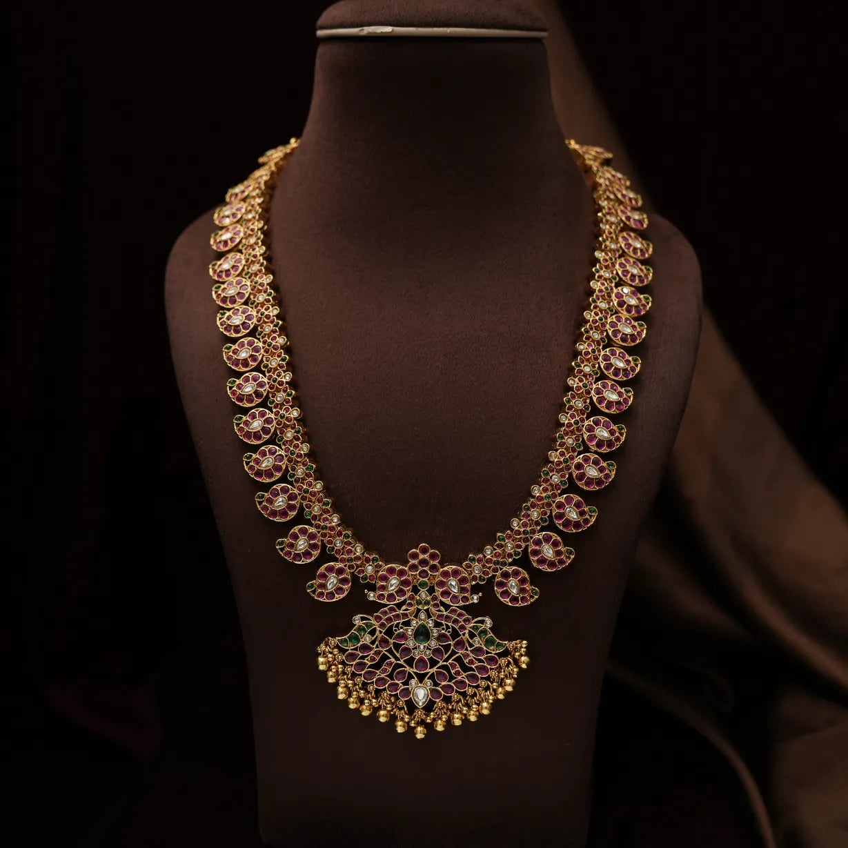 Diya Antique Mango Necklace - Long
