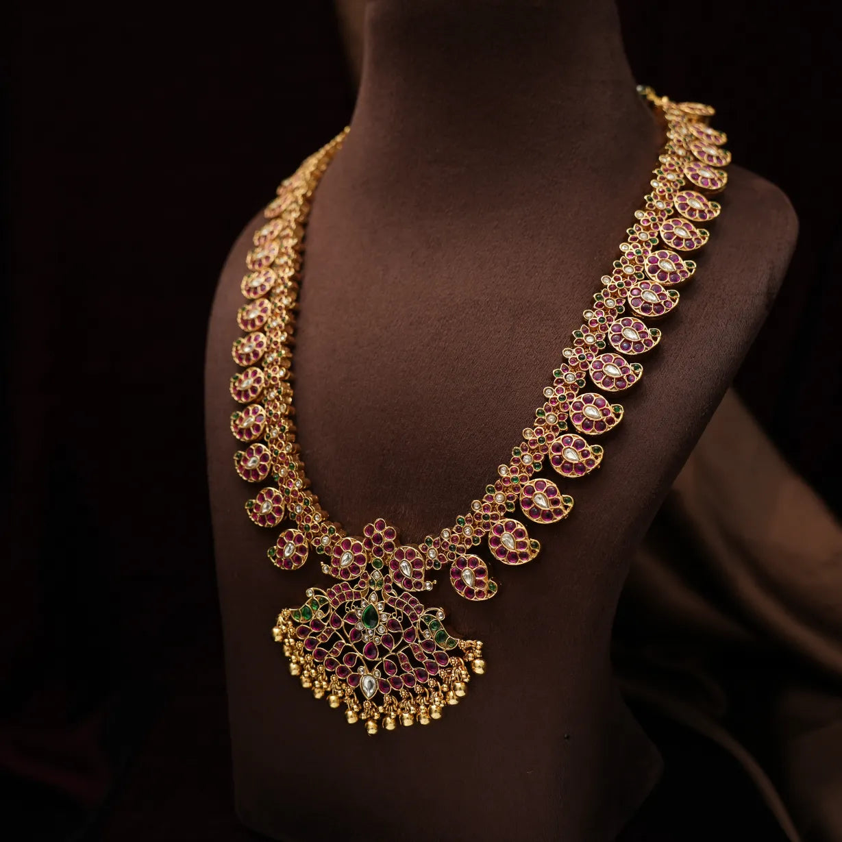 Diya Antique Mango Necklace - Long