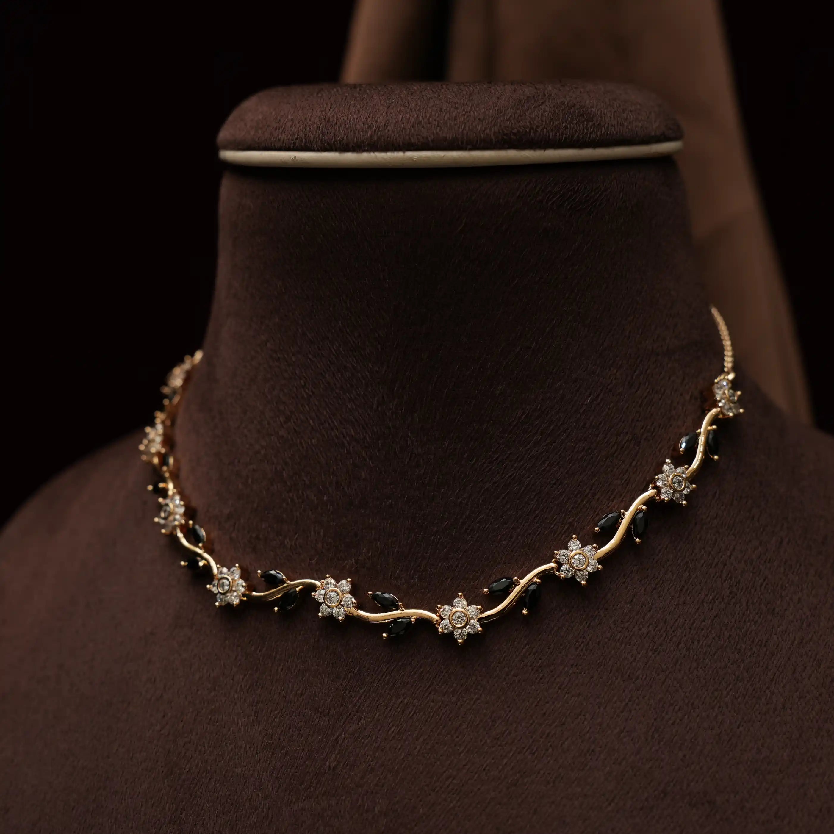 Drishti Zircon Necklace - Black