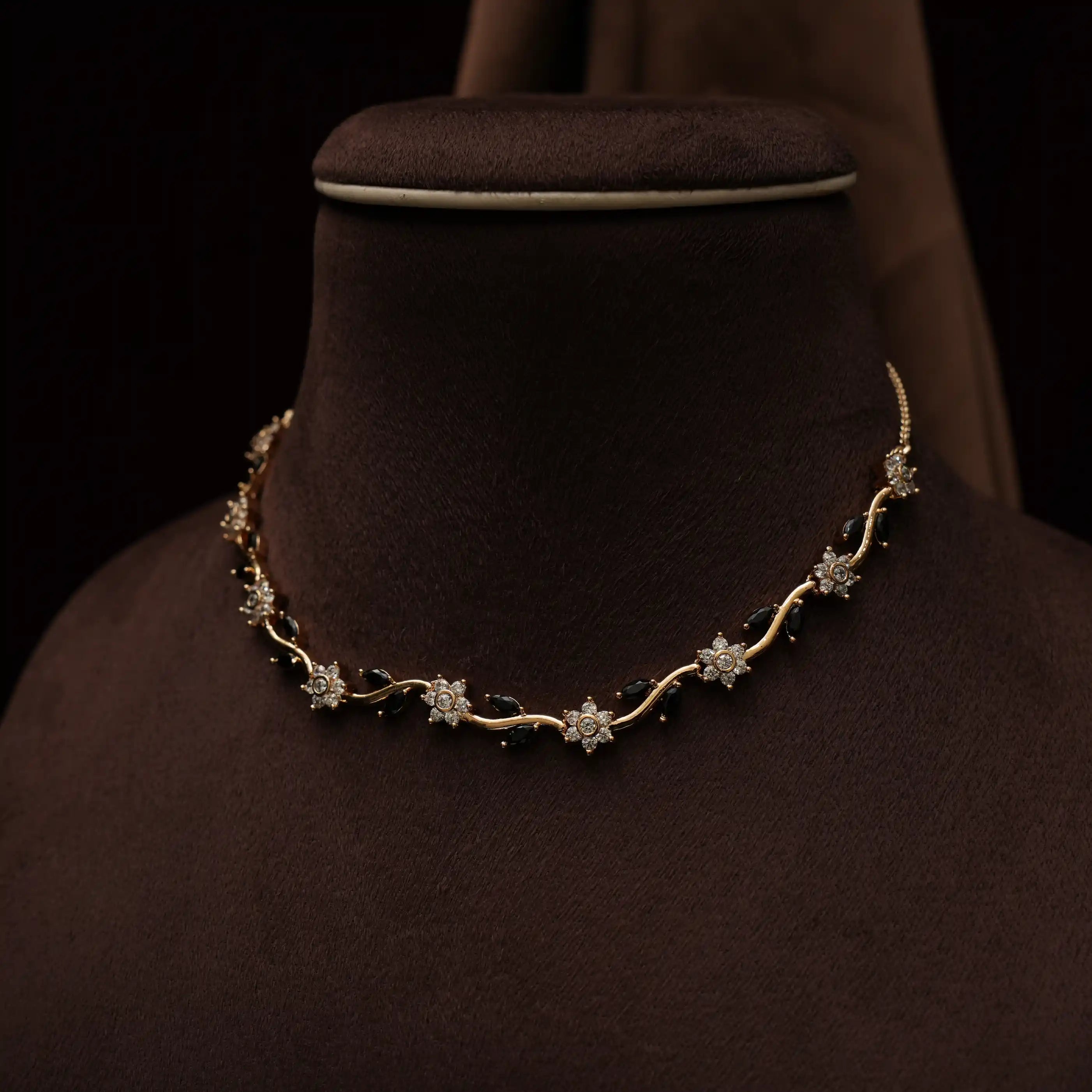 Drishti Zircon Necklace - Black