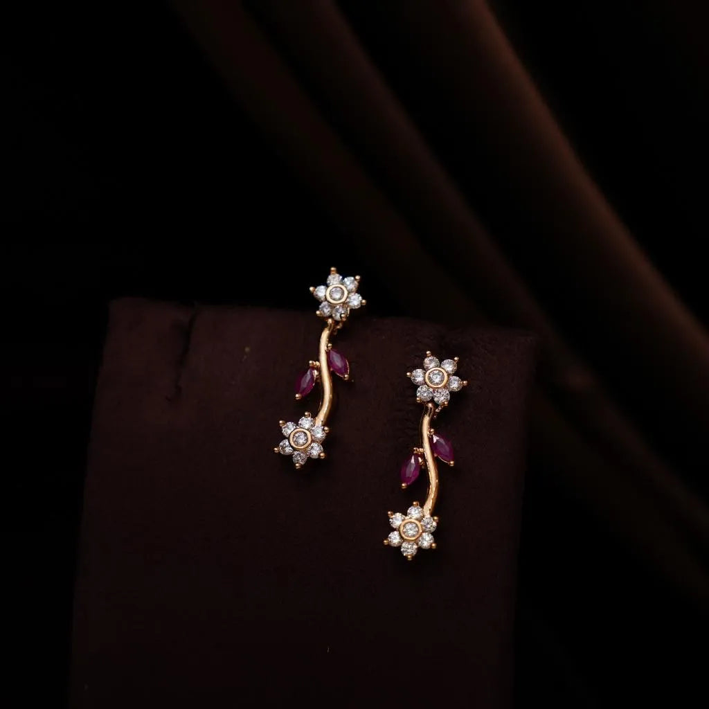 Drishti Zircon Necklace - Reddish Pink